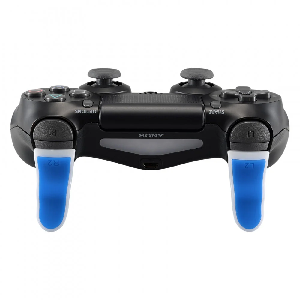 eXtremeRate 1 Pair L2 R2 Buttons Extention Trigger for PS4 Slim Pro Controller (JDM-001/011/040/050/055) - Blue White - Image 6