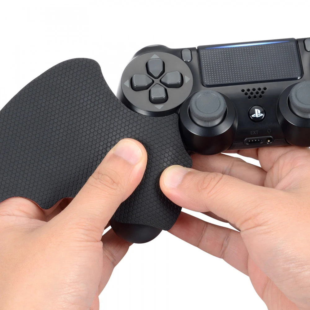 eXtremeRate Professional Textured Anti-Skid Sweat-Absorbent Controller Grip for PS4 Slim Pro Controller - Black - Image 10