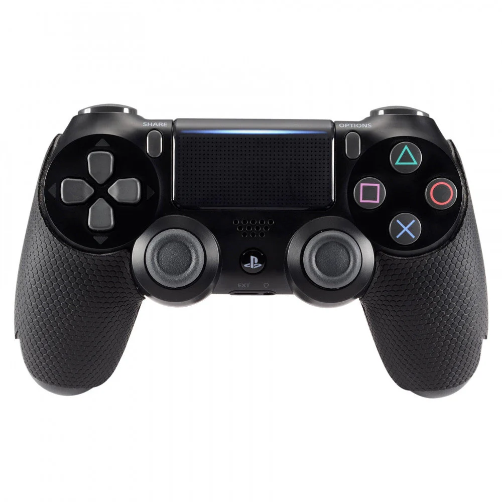 eXtremeRate Professional Textured Anti-Skid Sweat-Absorbent Controller Grip for PS4 Slim Pro Controller - Black - Image 2
