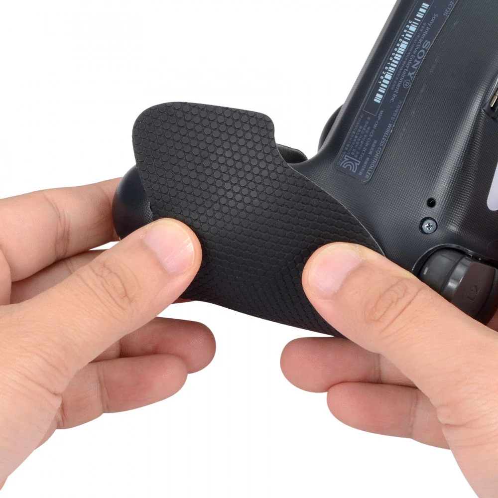 eXtremeRate Professional Textured Anti-Skid Sweat-Absorbent Controller Grip for PS4 Slim Pro Controller - Black - Image 4