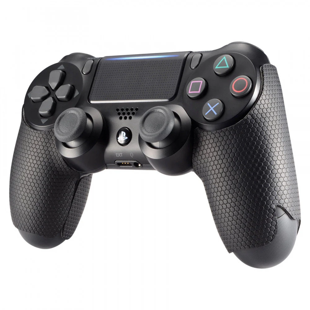 eXtremeRate Professional Textured Anti-Skid Sweat-Absorbent Controller Grip for PS4 Slim Pro Controller - Black - Image 7