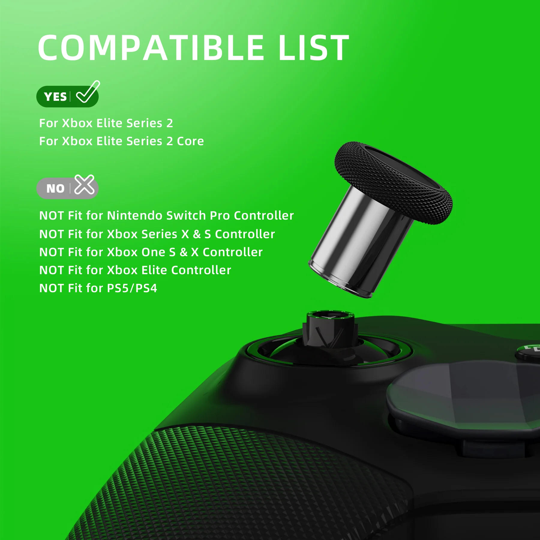 eXtremeRate 13 in 1 Component Pack Kit Replacement Metal Thumbsticks & D-Pads & Paddles for Xbox Elite Series 2 & Elite 2 Core Controller (Model 1797) - Black & Metallic Silver - Image 6