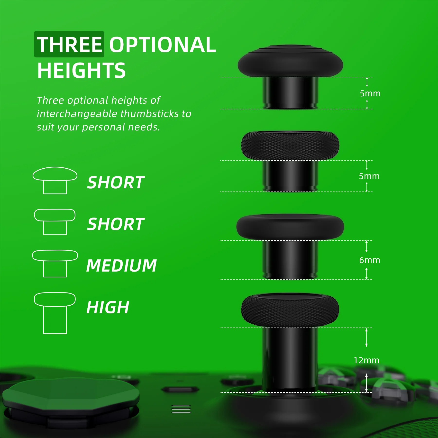 eXtremeRate 13 in 1 Component Pack Kit Replacement Metal Thumbsticks & D-Pads & Paddles for Xbox Elite Series 2 & Elite 2 Core Controller (Model 1797) - Metallic Black - Image 8