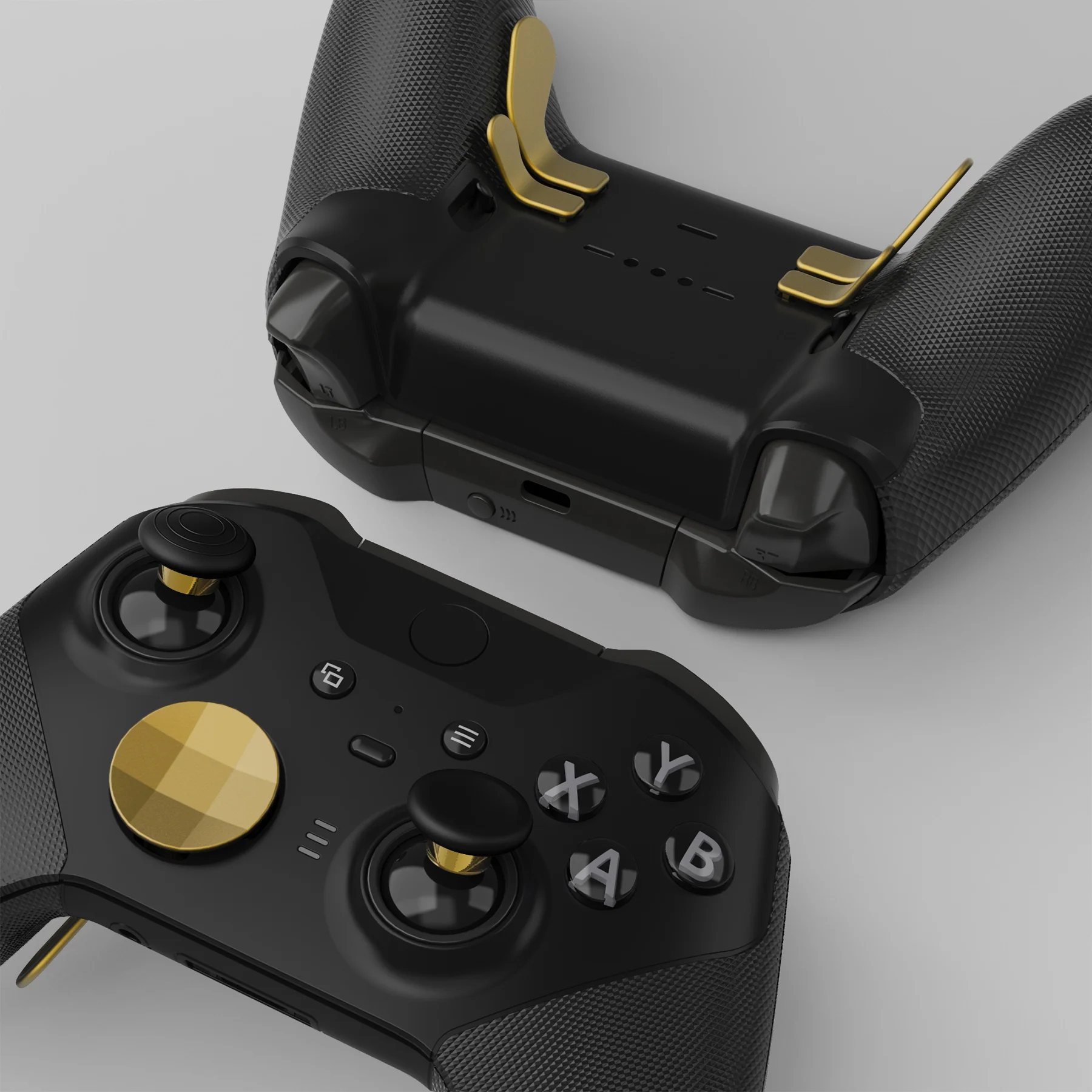 eXtremeRate 13 in 1 Component Pack Kit Replacement Metal Thumbsticks & D-Pads & Paddles for Xbox Elite Series 2 & Elite 2 Core Controller (Model 1797) - Metallic Hero Gold - Image 3