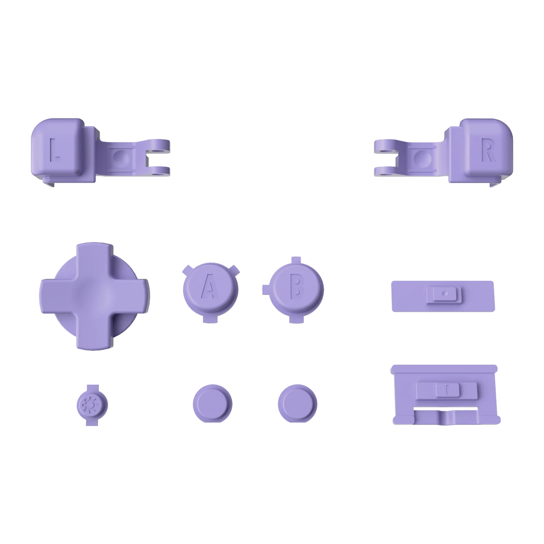 eXtremeRate Custom Replacement Full Set Buttons for Gameboy Advance SP GBA SP Console - 16Bits Light Violet - Image 8