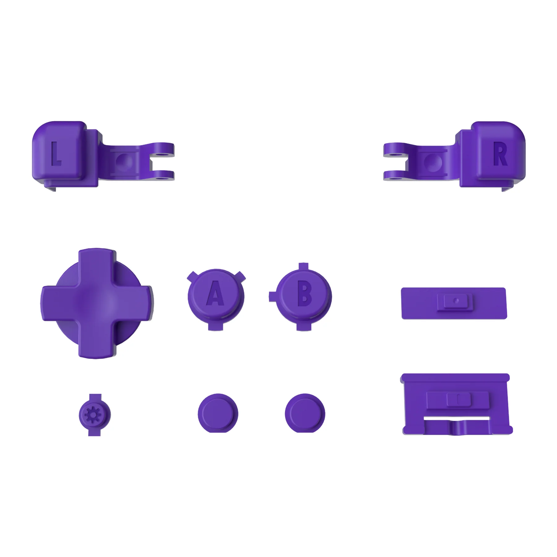 eXtremeRate Custom Replacement Full Set Buttons for Gameboy Advance SP GBA SP Console - 16Bits Purple - Image 8