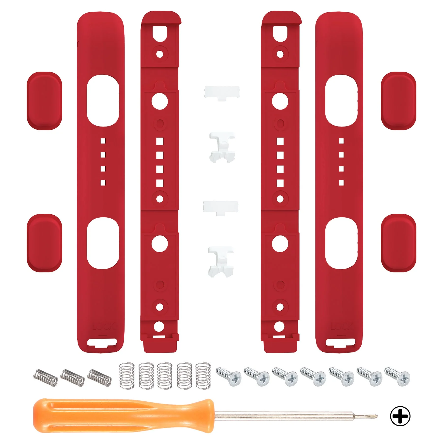 eXtremeRate 2 Pack Custom Replacement shell for Joycon Strap of NS Switch - Passion Red - Image 2