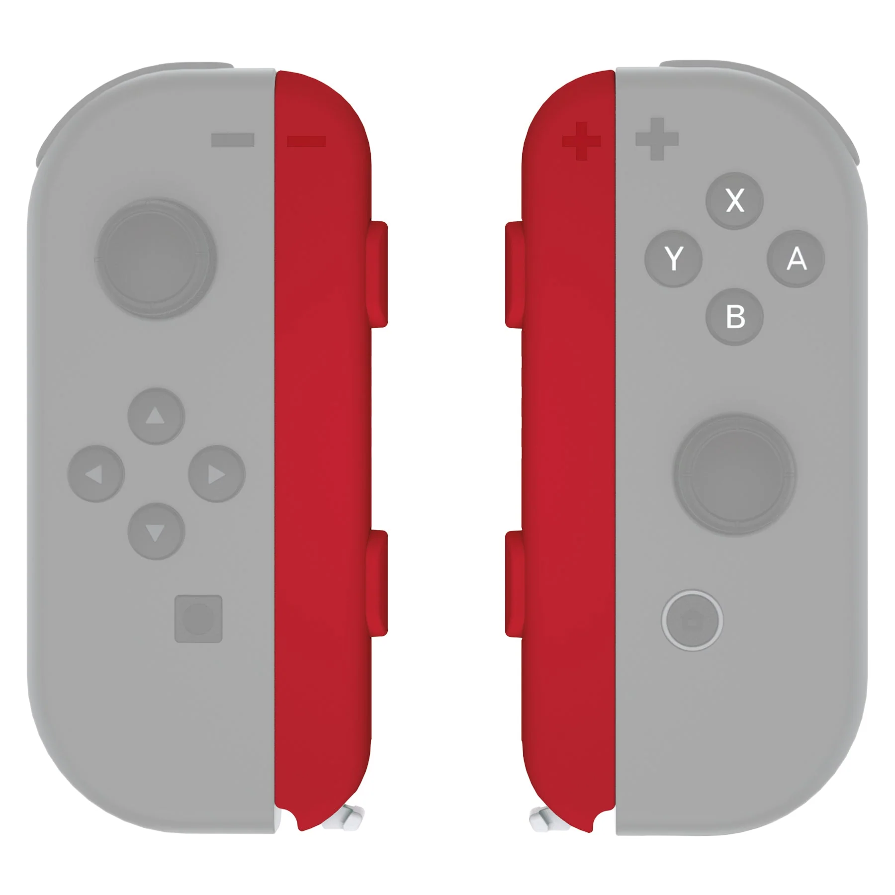 eXtremeRate 2 Pack Custom Replacement shell for Joycon Strap of NS Switch - Passion Red - Image 3
