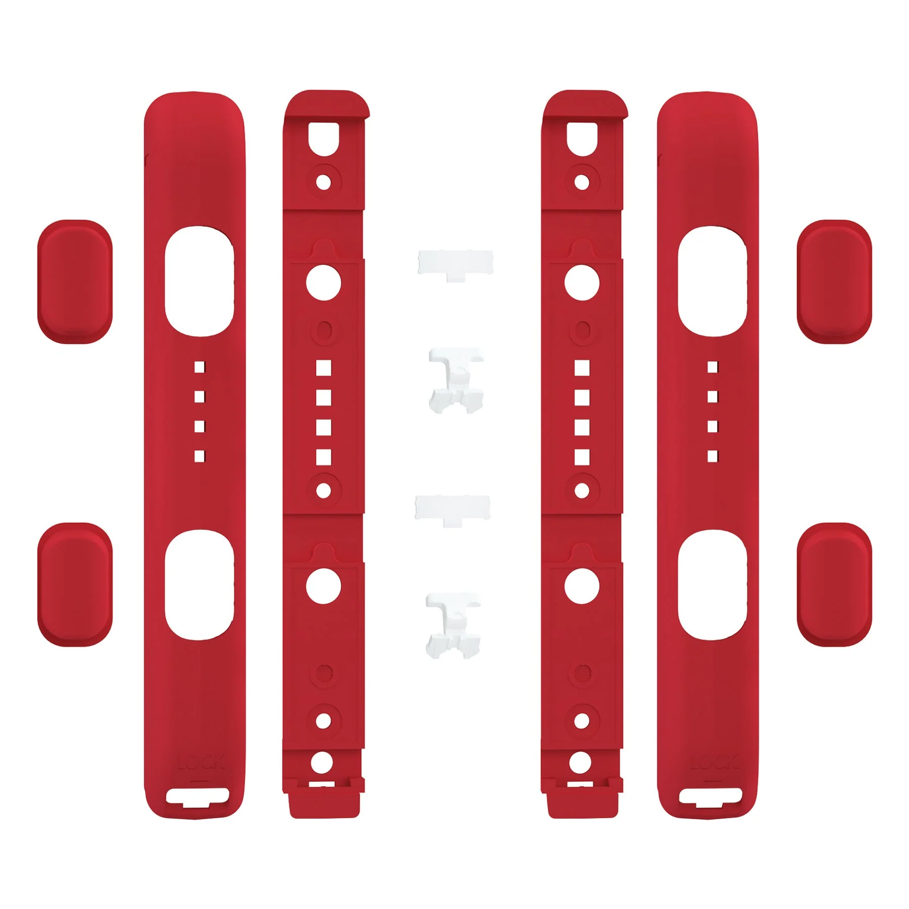 eXtremeRate 2 Pack Custom Replacement shell for Joycon Strap of NS Switch - Passion Red - Image 8