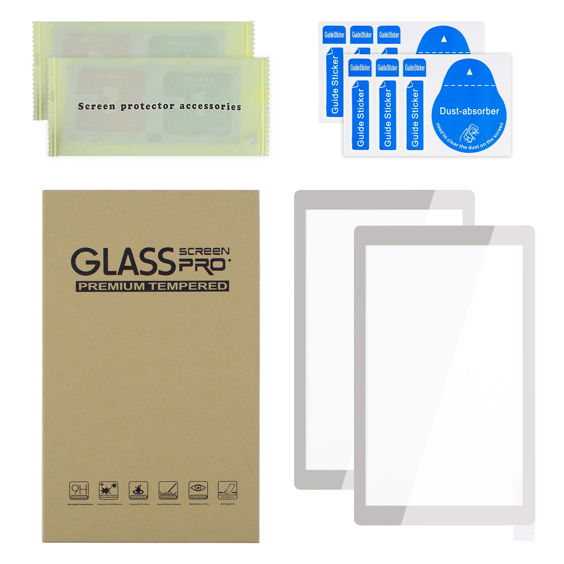 eXtremeRate 2 Pack Anti-Scratch Transparent HD Tempered Glass Screen Protector for Nintendo Switch Lite - Fleeting Gray Border - Image 2