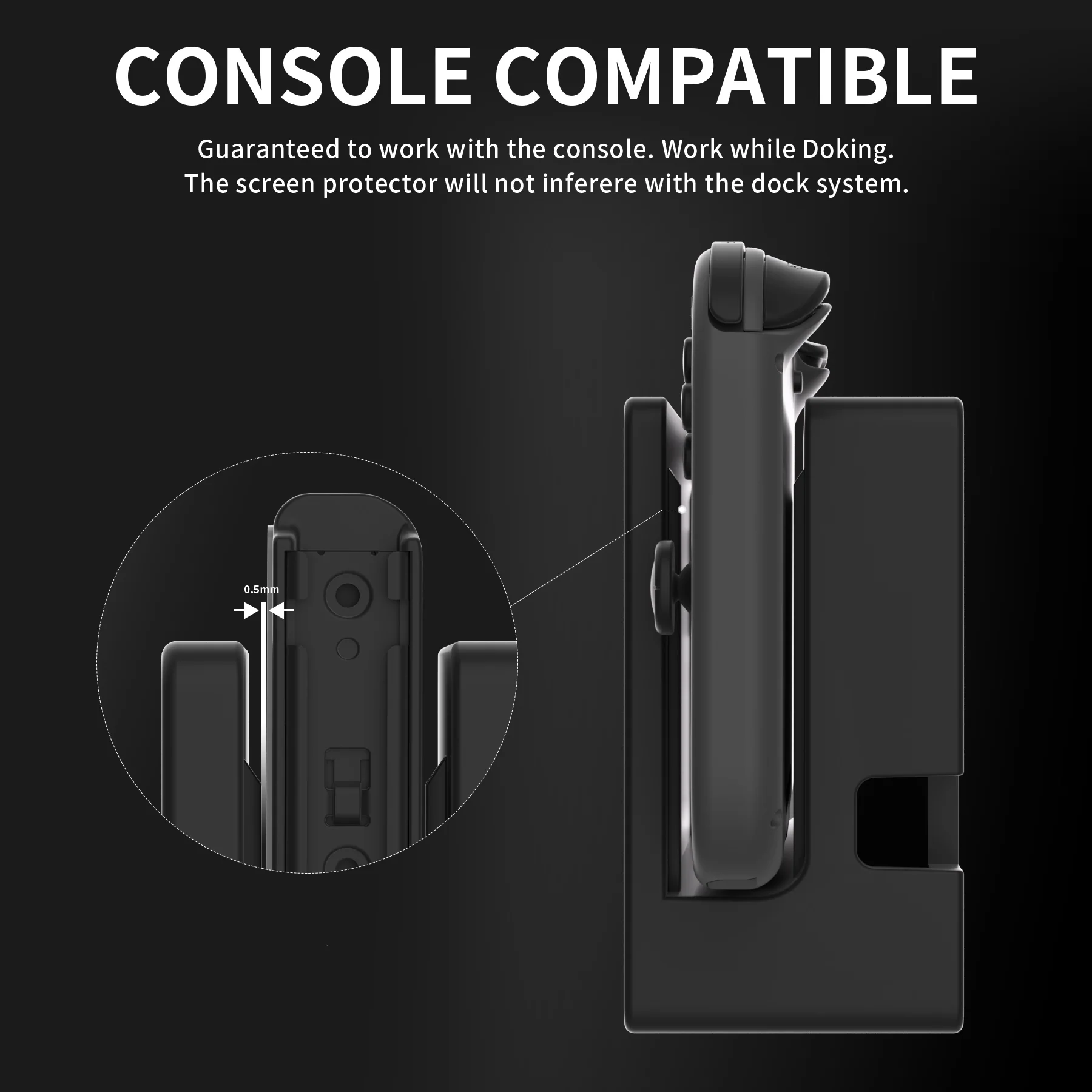 eXtremeRate 2 Pack Transparent HD Clear Tempered Glass Screen Protector for Nintendo Switch - Mint Green Border - Image 7