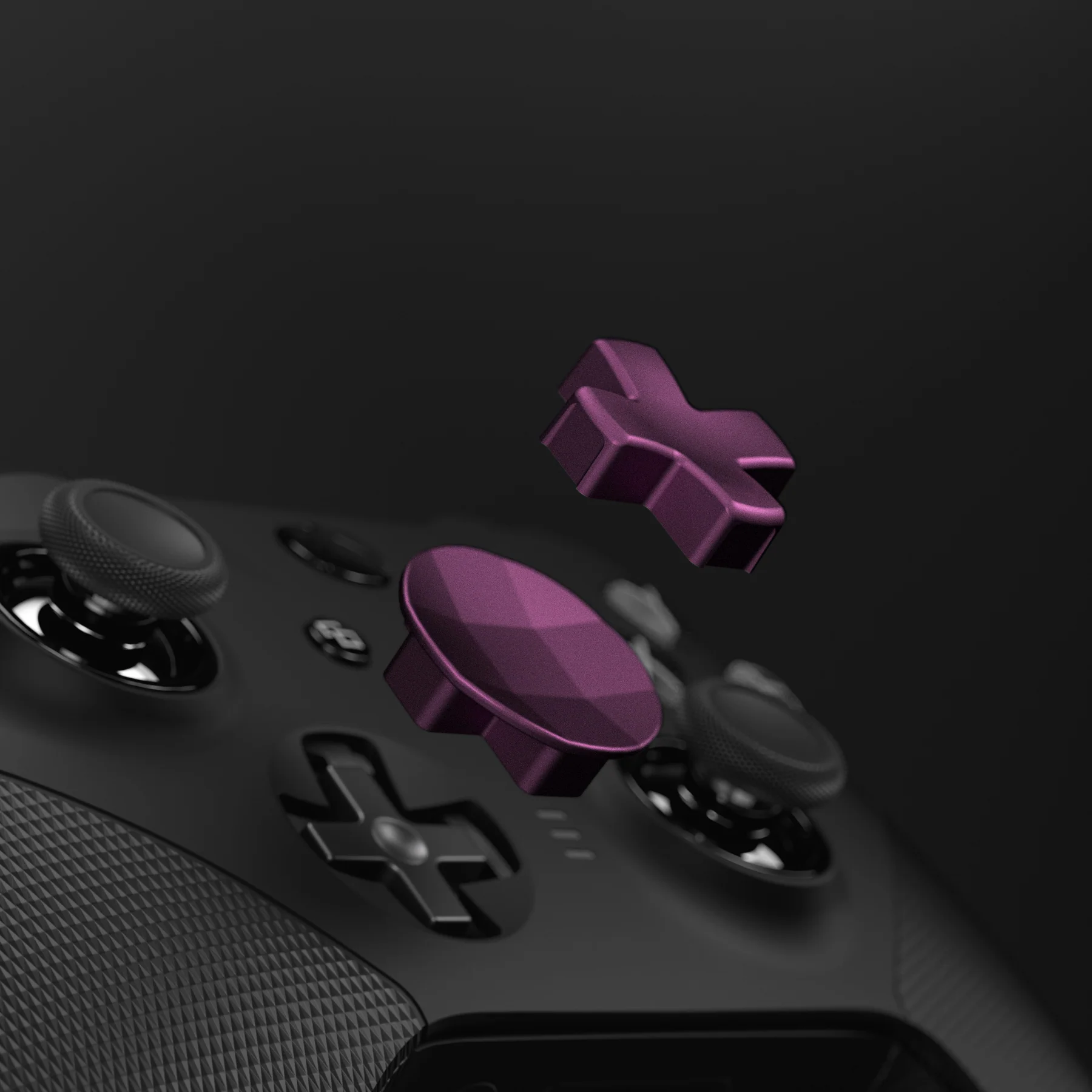 eXtremeRate 2 pcs Metalic Magnetic Stainless Steel D-Pads for Xbox One Elite (Model 1698) & Xbox One Elite Series 2 & Elite 2 Core Controller (Model 1797) - Grape - Image 4