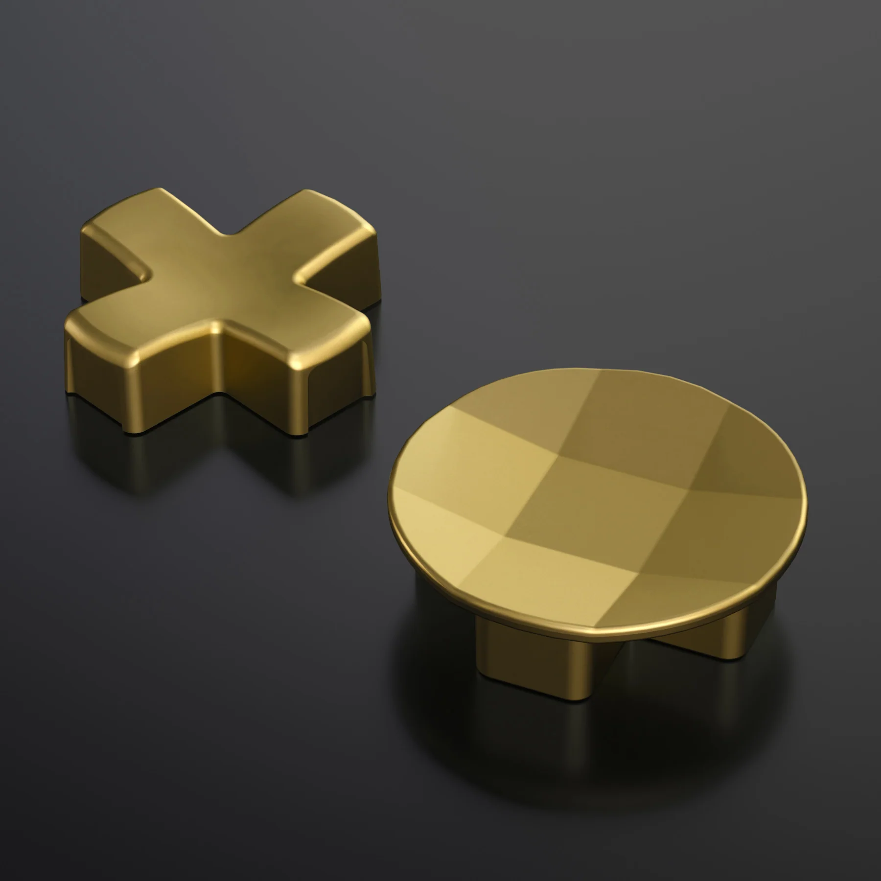 eXtremeRate 2 pcs Metalic Magnetic Stainless Steel D-Pads for Xbox One Elite (Model 1698) & Xbox One Elite Series 2 & Elite 2 Core Controller (Model 1797) - Hero Gold - Image 3