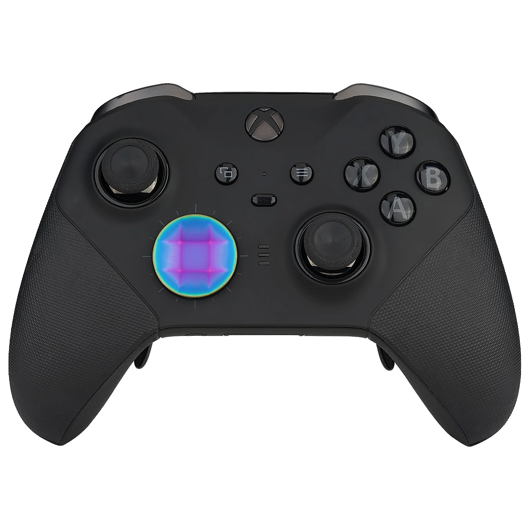 eXtremeRate 2 pcs Metalic Magnetic Stainless Steel D-Pads for Xbox One Elite (Model 1698) & Xbox One Elite Series 2 & Elite 2 Core Controller (Model 1797) - Rainbow Aura Blue & Purple - Image 5