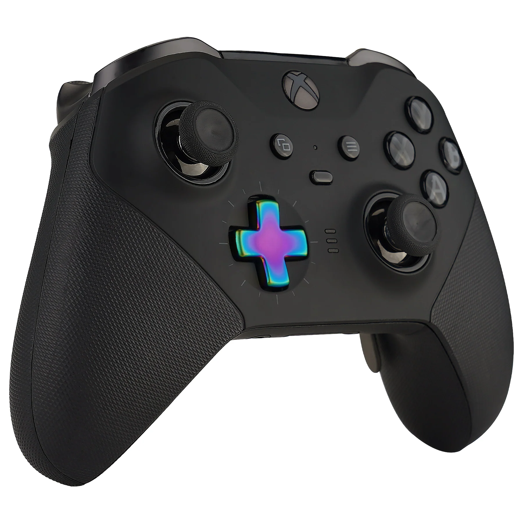 eXtremeRate 2 pcs Metalic Magnetic Stainless Steel D-Pads for Xbox One Elite (Model 1698) & Xbox One Elite Series 2 & Elite 2 Core Controller (Model 1797) - Rainbow Aura Blue & Purple - Image 6