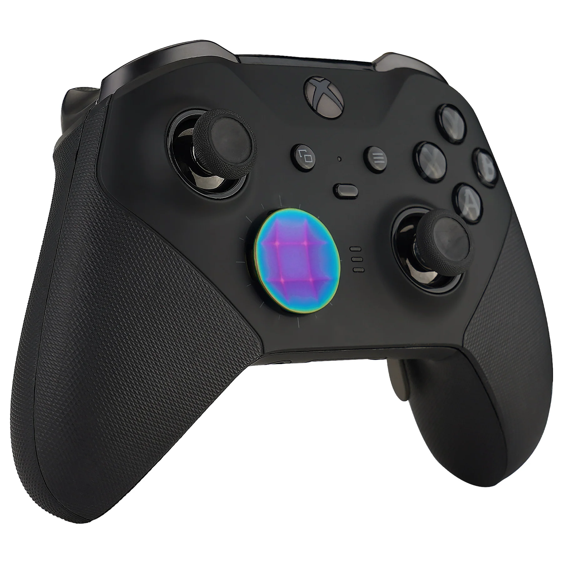 eXtremeRate 2 pcs Metalic Magnetic Stainless Steel D-Pads for Xbox One Elite (Model 1698) & Xbox One Elite Series 2 & Elite 2 Core Controller (Model 1797) - Rainbow Aura Blue & Purple - Image 8