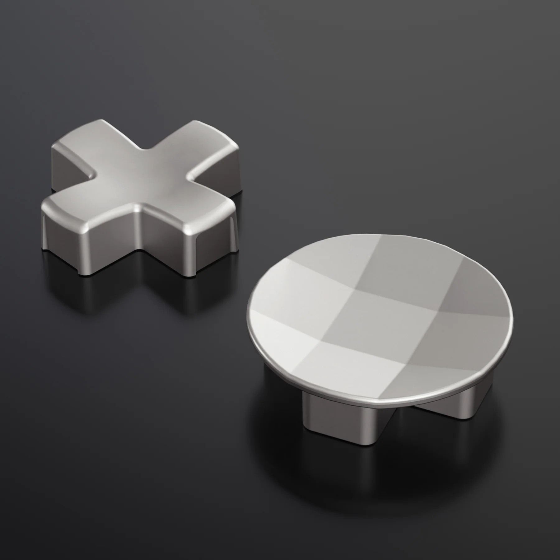 eXtremeRate 2 pcs Metalic Magnetic Stainless Steel D-Pads for Xbox One Elite (Model 1698) & Xbox One Elite Series 2 & Elite 2 Core Controller (Model 1797) - Silver - Image 3