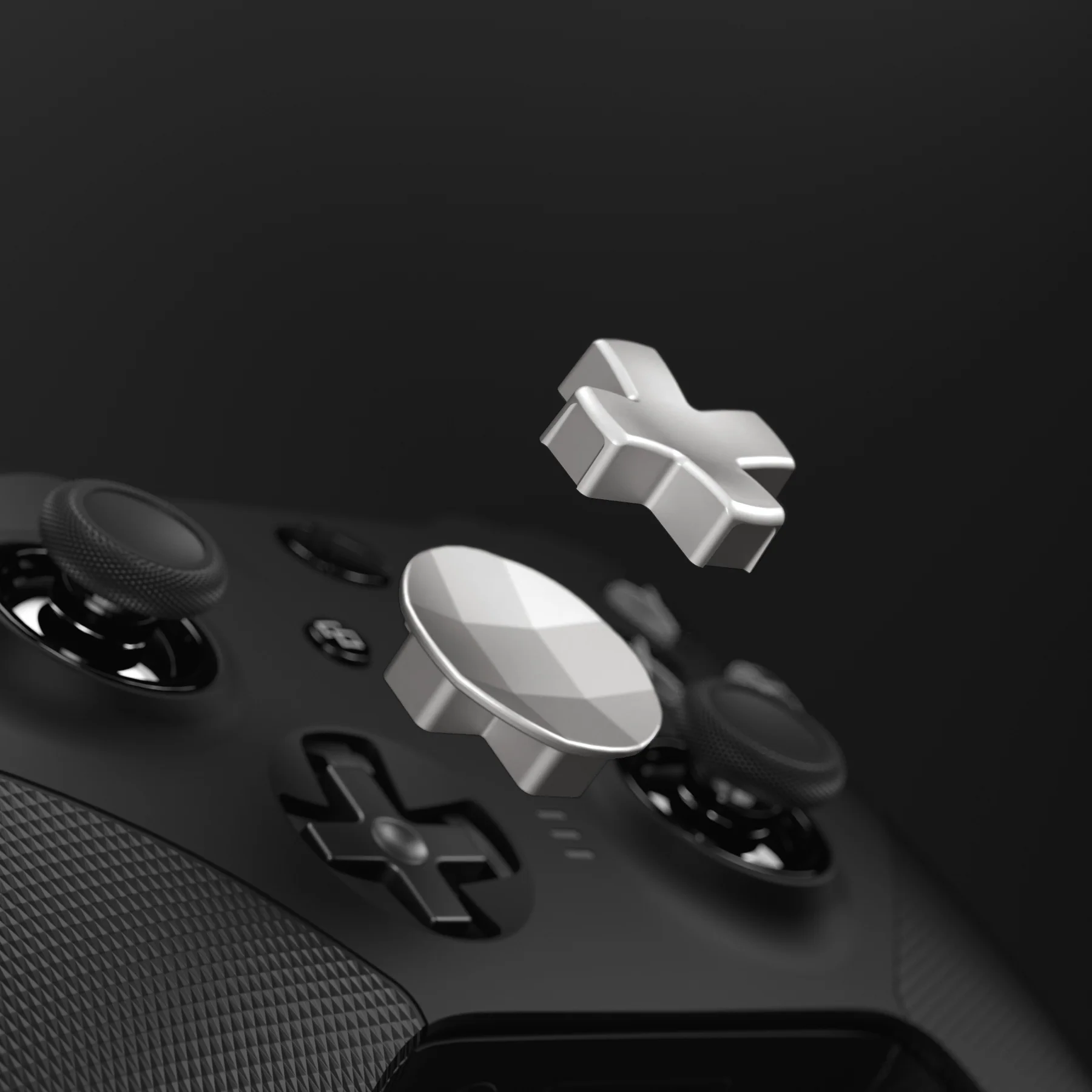 eXtremeRate 2 pcs Metalic Magnetic Stainless Steel D-Pads for Xbox One Elite (Model 1698) & Xbox One Elite Series 2 & Elite 2 Core Controller (Model 1797) - Silver - Image 4