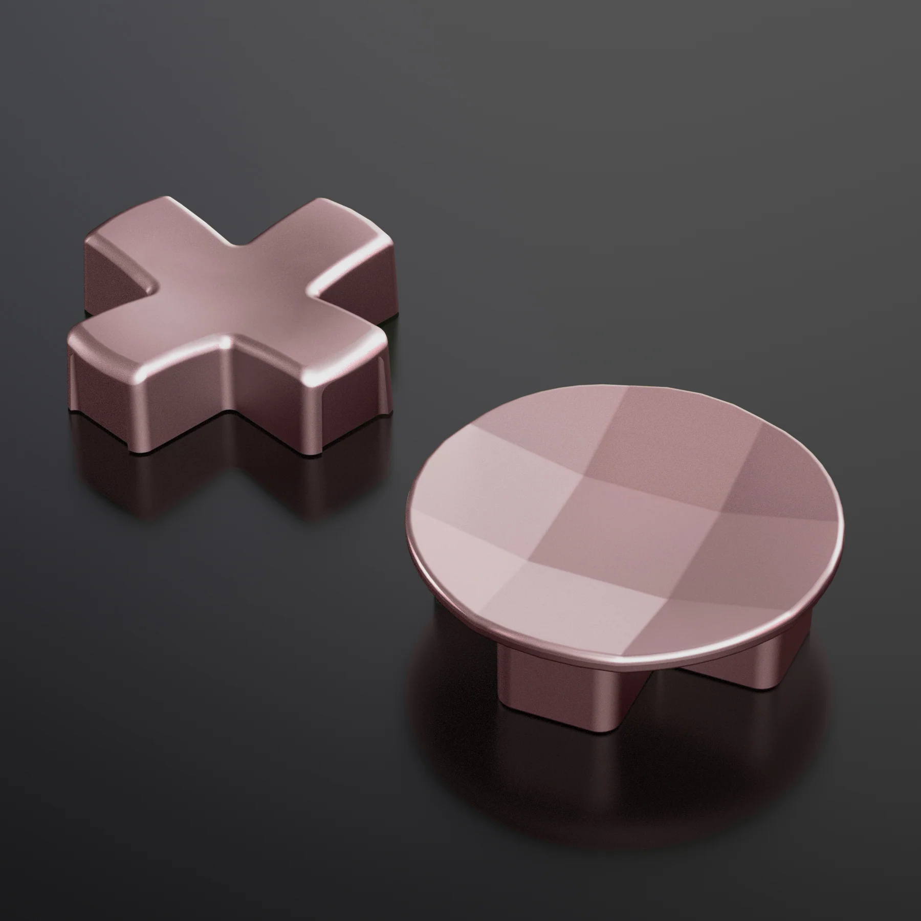 eXtremeRate 2 pcs Metalic Magnetic Stainless Steel D-Pads for Xbox One Elite (Model 1698) & Xbox One Elite Series 2 & Elite 2 Core Controller (Model 1797) - Rose Gold - Image 3