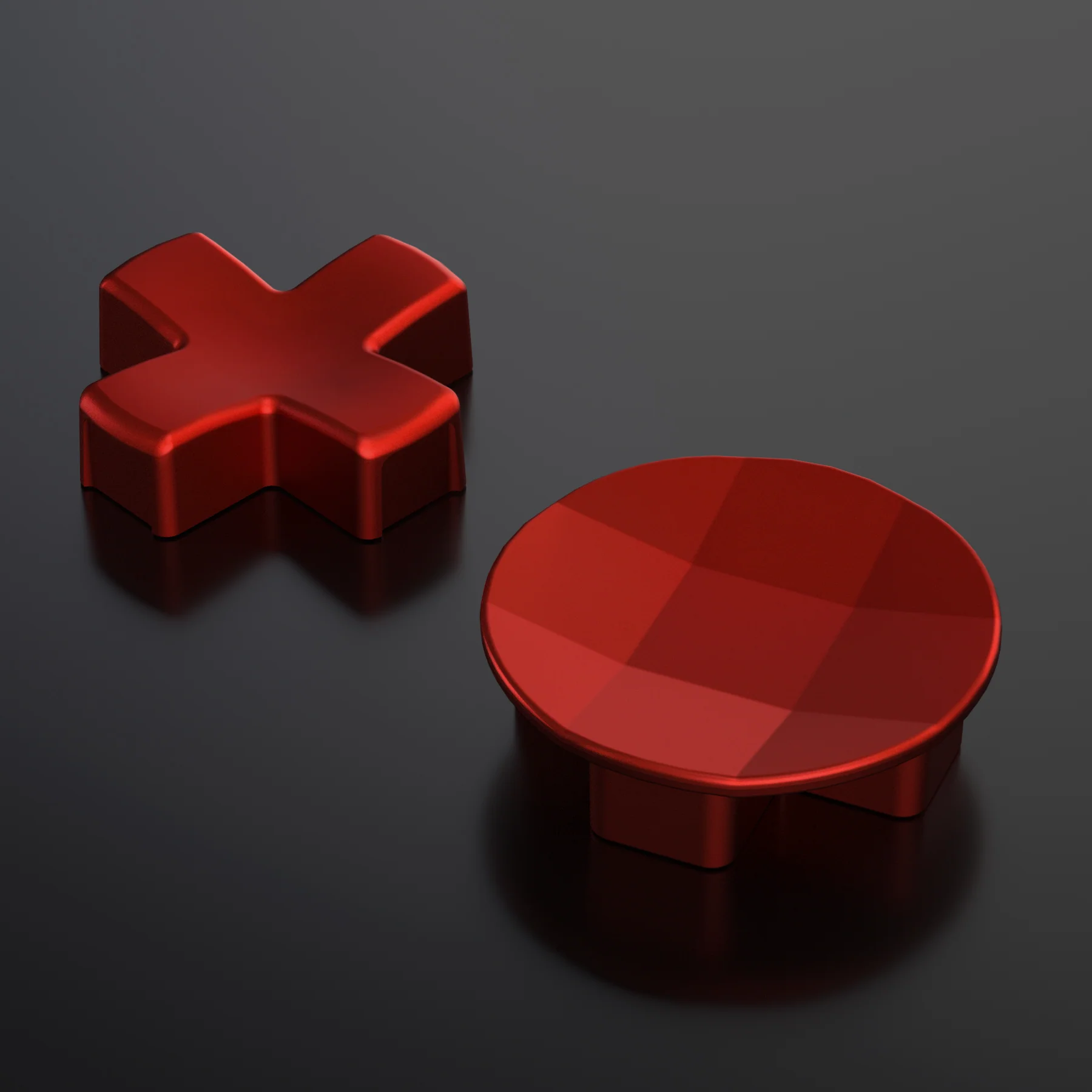 eXtremeRate 2 pcs Metalic Magnetic Stainless Steel D-Pads for Xbox One Elite (Model 1698) & Xbox One Elite Series 2 & Elite 2 Core Controller (Model 1797) - Scarlet Red - Image 3