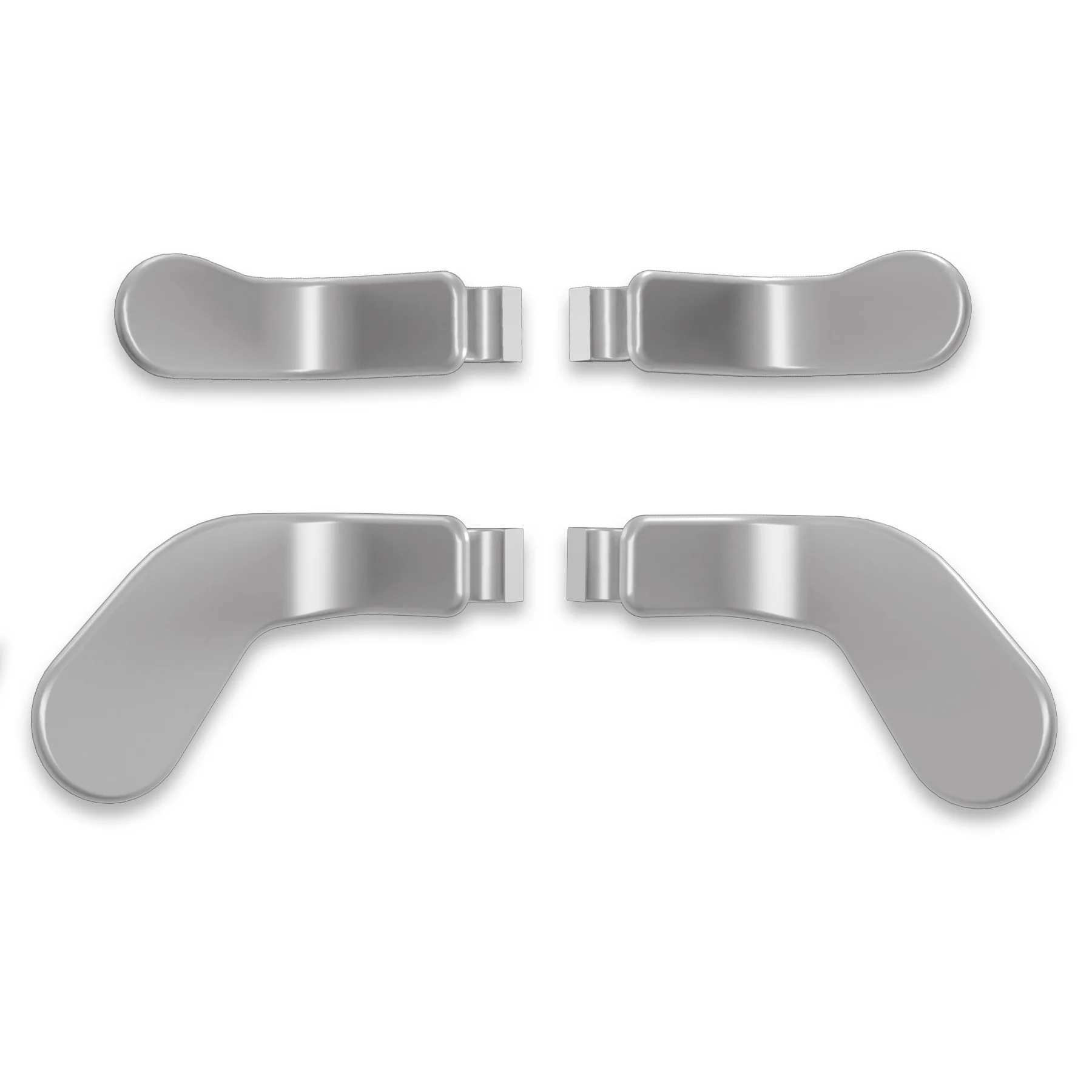 eXtremeRate 4 pcs Replacement Metalic Stainless Steel Paddles for Xbox One Elite & Xbox Elite Series 2 & Elite 2 Core Controller - Silver - Image 2