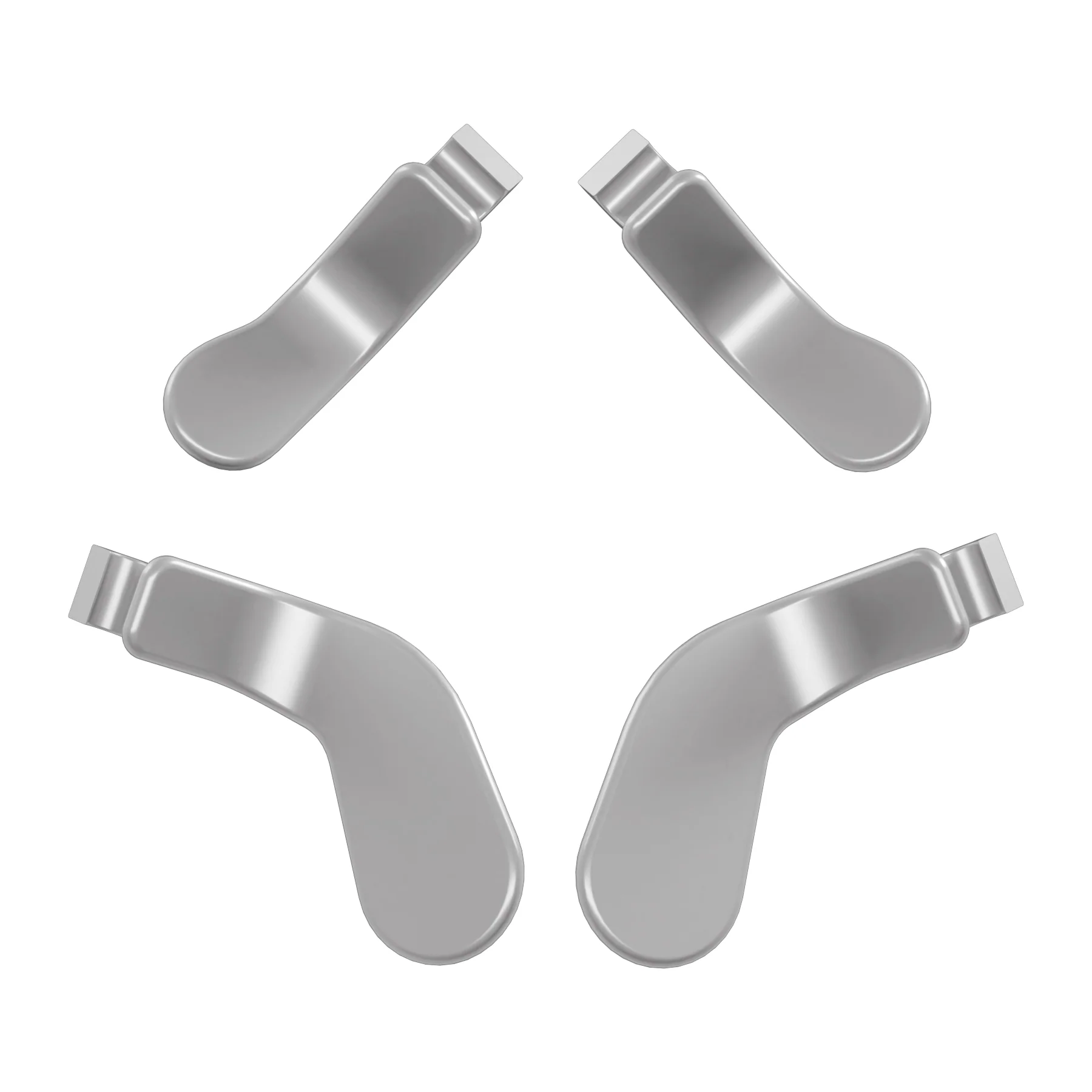 eXtremeRate 4 pcs Replacement Metalic Stainless Steel Paddles for Xbox One Elite & Xbox Elite Series 2 & Elite 2 Core Controller - Silver - Image 3
