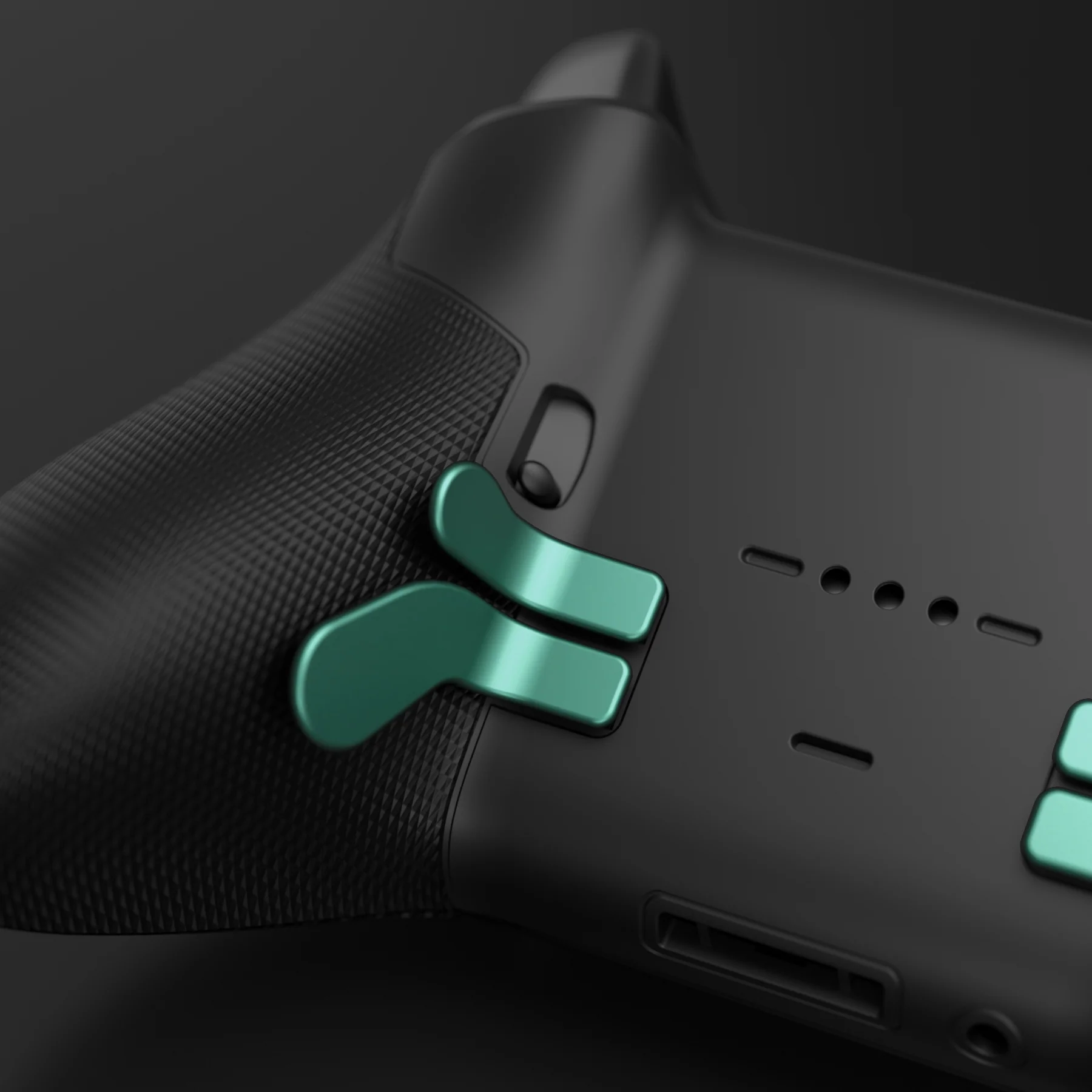eXtremeRate 4 pcs Replacement Metalic Stainless Steel Paddles for Xbox One Elite & Xbox Elite Series 2 & Elite 2 Core Controller - Aqua Green - Image 10