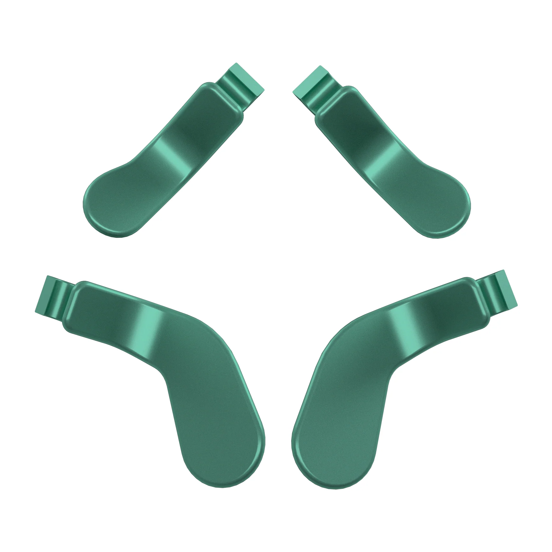 eXtremeRate 4 pcs Replacement Metalic Stainless Steel Paddles for Xbox One Elite & Xbox Elite Series 2 & Elite 2 Core Controller - Aqua Green - Image 3