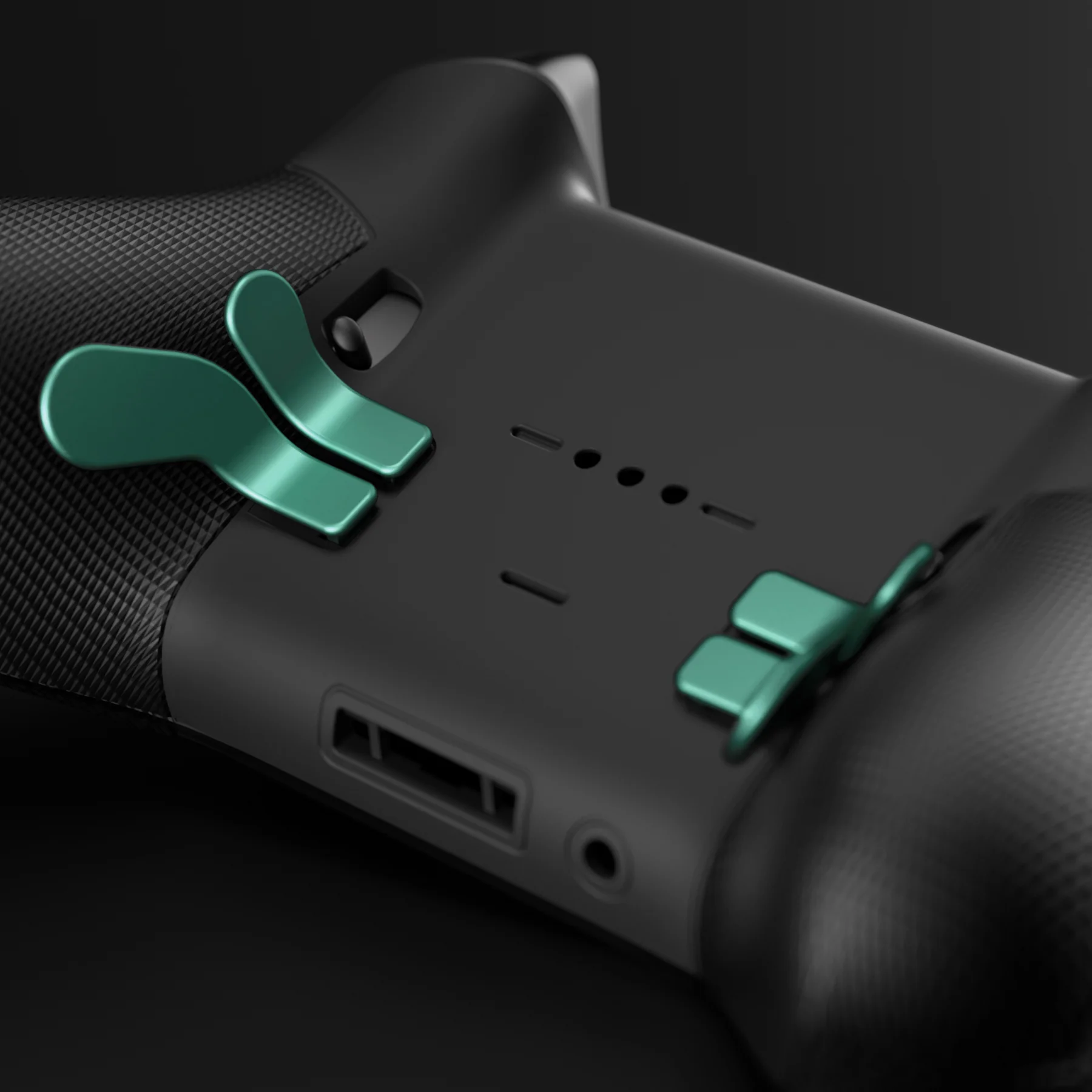 eXtremeRate 4 pcs Replacement Metalic Stainless Steel Paddles for Xbox One Elite & Xbox Elite Series 2 & Elite 2 Core Controller - Aqua Green - Image 8