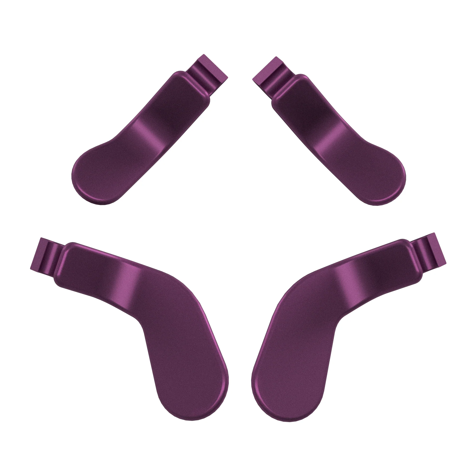 eXtremeRate 4 pcs Replacement Metalic Stainless Steel Paddles for Xbox One Elite & Xbox Elite Series 2 & Elite 2 Core Controller - Grape - Image 3