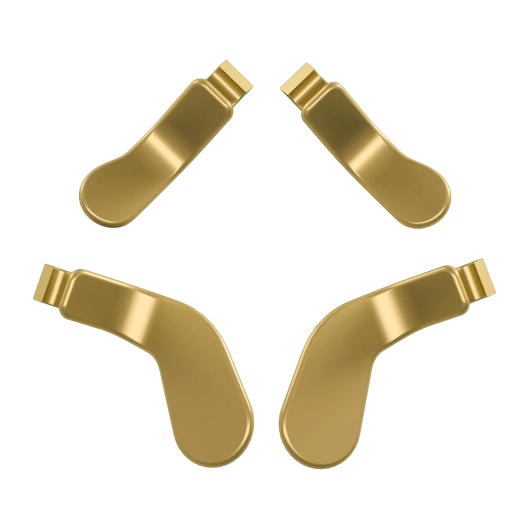 eXtremeRate 4 pcs Replacement Metalic Stainless Steel Paddles for Xbox One Elite & Xbox Elite Series 2 & Elite 2 Core Controller - Hero Gold - Image 3
