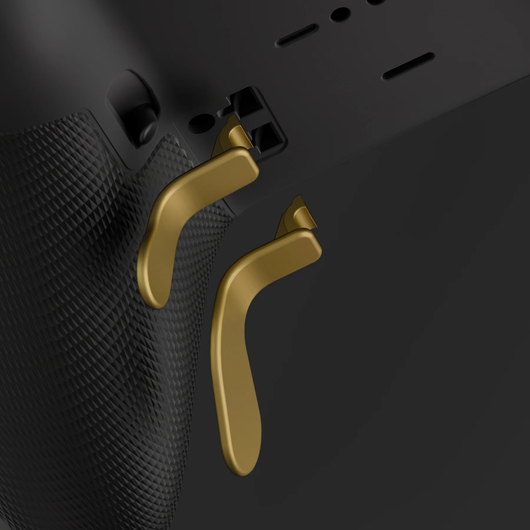 eXtremeRate 4 pcs Replacement Metalic Stainless Steel Paddles for Xbox One Elite & Xbox Elite Series 2 & Elite 2 Core Controller - Hero Gold - Image 4
