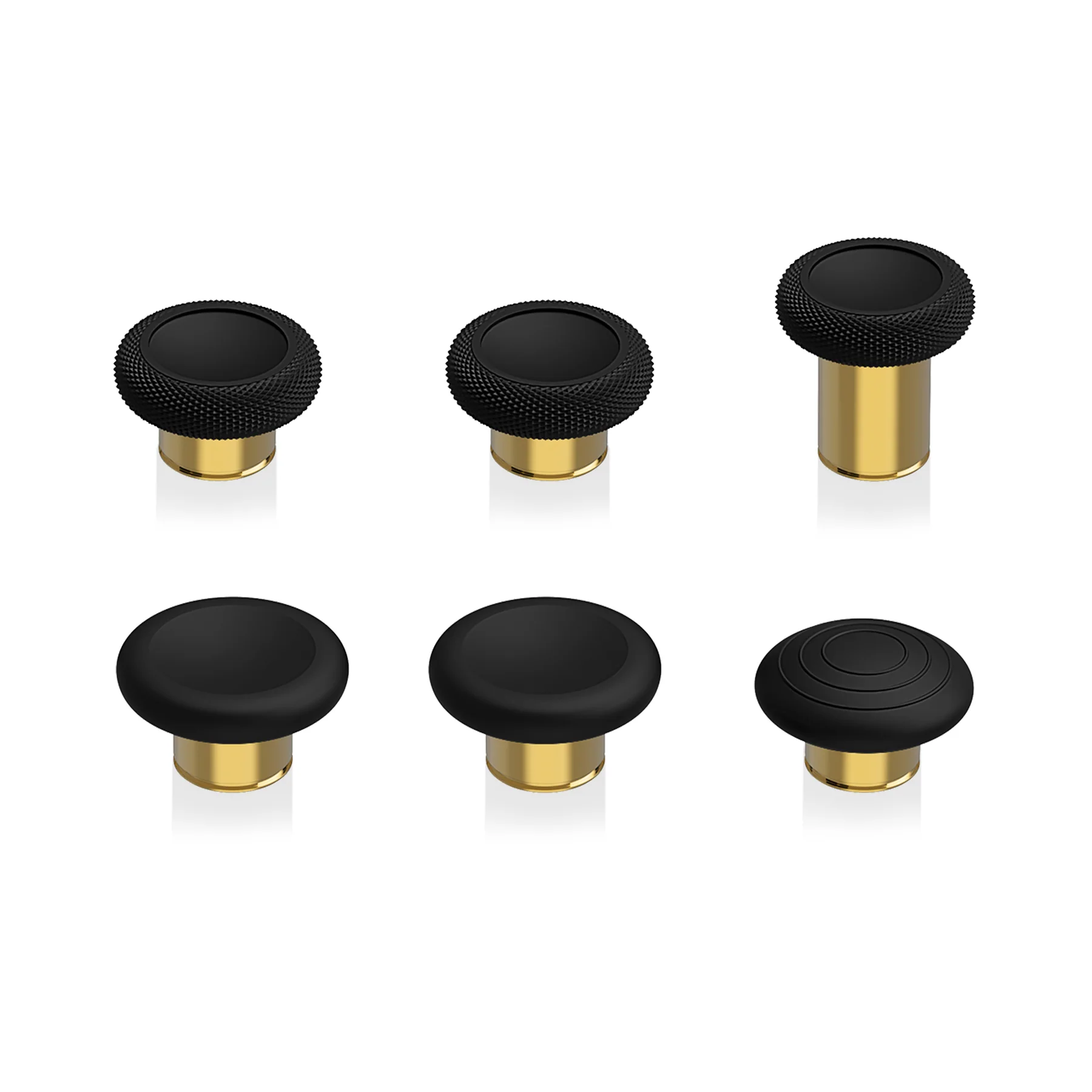 eXtremeRate 6 in 1 Metal Replacement Thumbsticks for Xbox Elite Series 2 & Elite 2 Core Controller (Model 1797) - Black & Metallic Hero Gold - Image 2