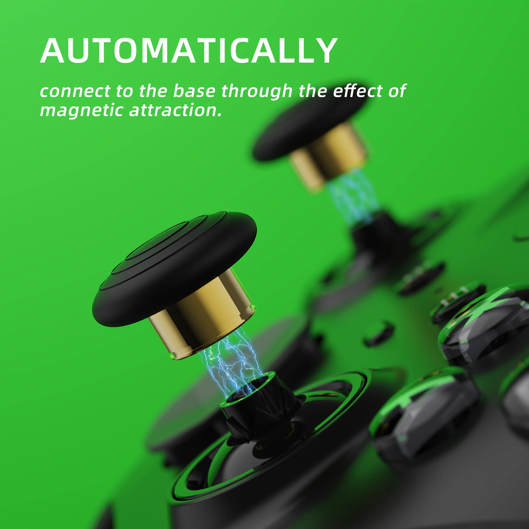 eXtremeRate 6 in 1 Metal Replacement Thumbsticks for Xbox Elite Series 2 & Elite 2 Core Controller (Model 1797) - Black & Metallic Hero Gold - Image 6