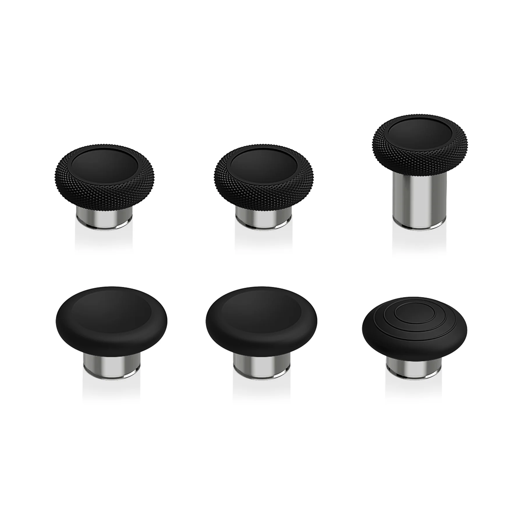 eXtremeRate 6 in 1 Metal Replacement Thumbsticks for Xbox Elite Series 2 & Elite 2 Core Controller (Model 1797) - Black & Metallic Silver - Image 2
