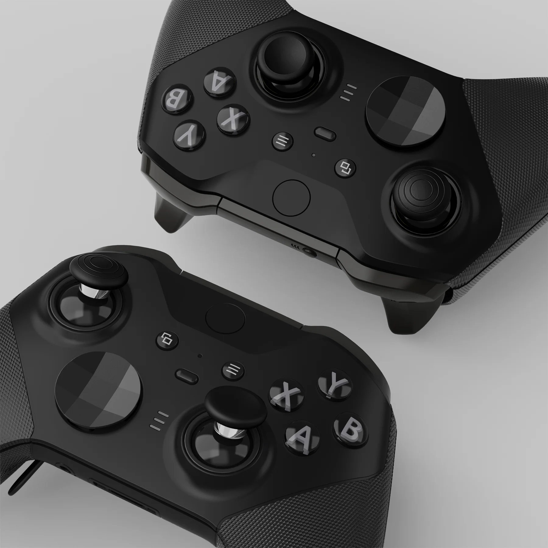 eXtremeRate 6 in 1 Metal Replacement Thumbsticks for Xbox Elite Series 2 & Elite 2 Core Controller (Model 1797) - Black & Metallic Silver - Image 3