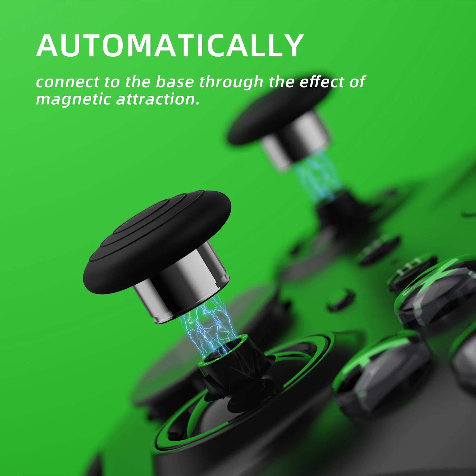 eXtremeRate 6 in 1 Metal Replacement Thumbsticks for Xbox Elite Series 2 & Elite 2 Core Controller (Model 1797) - Black & Metallic Silver - Image 6