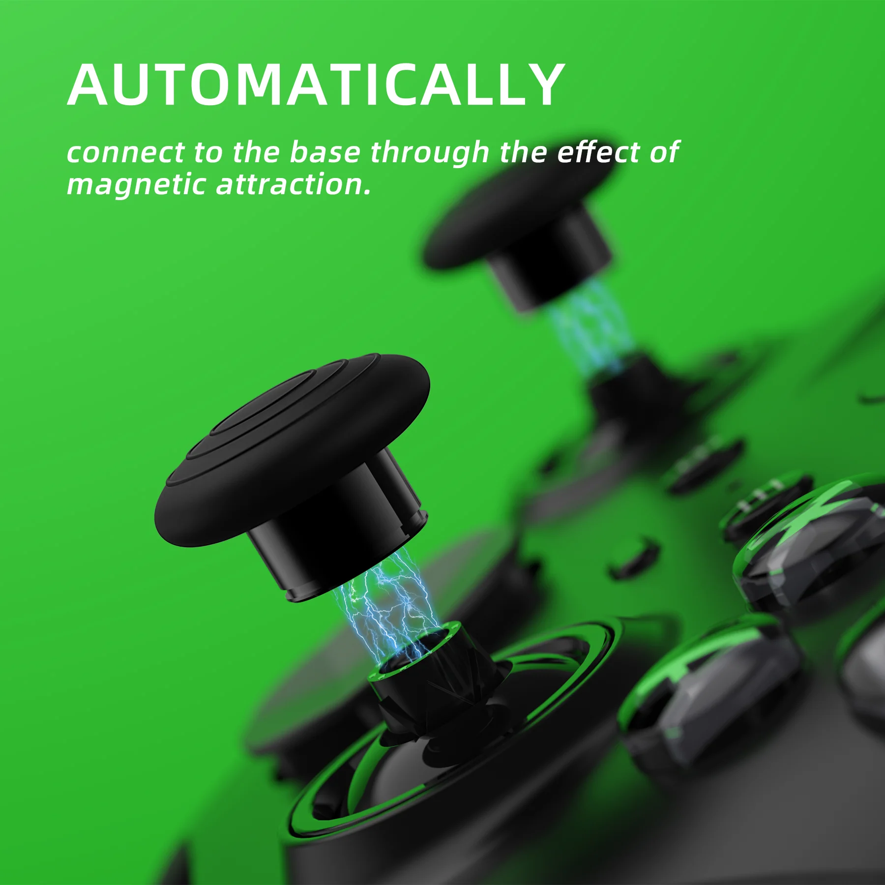 eXtremeRate 6 in 1 Metal Replacement Thumbsticks for Xbox Elite Series 2 & Elite 2 Core Controller (Model 1797) - Metallic Black - Image 6