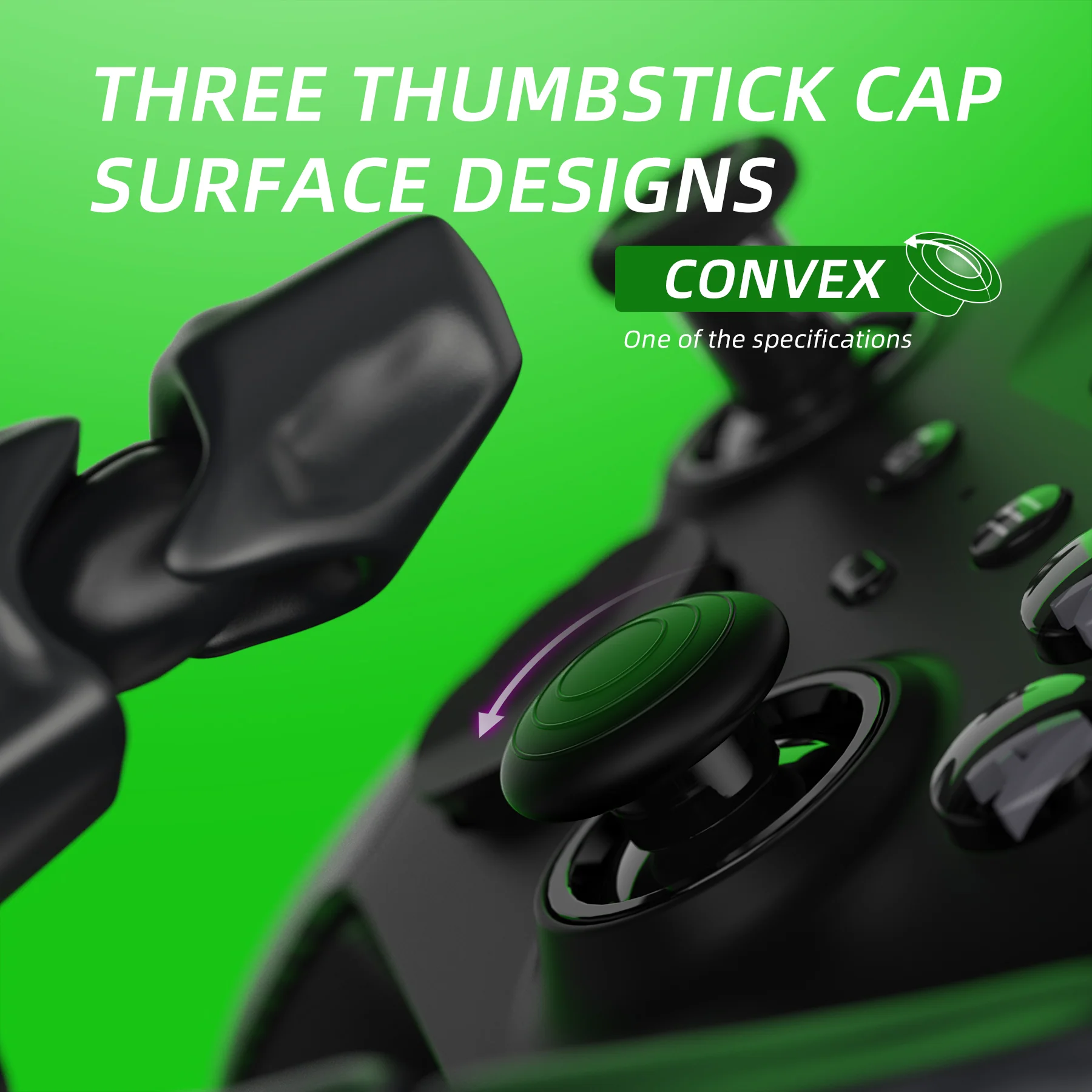 eXtremeRate 6 in 1 Metal Replacement Thumbsticks for Xbox Elite Series 2 & Elite 2 Core Controller (Model 1797) - Metallic Black - Image 8