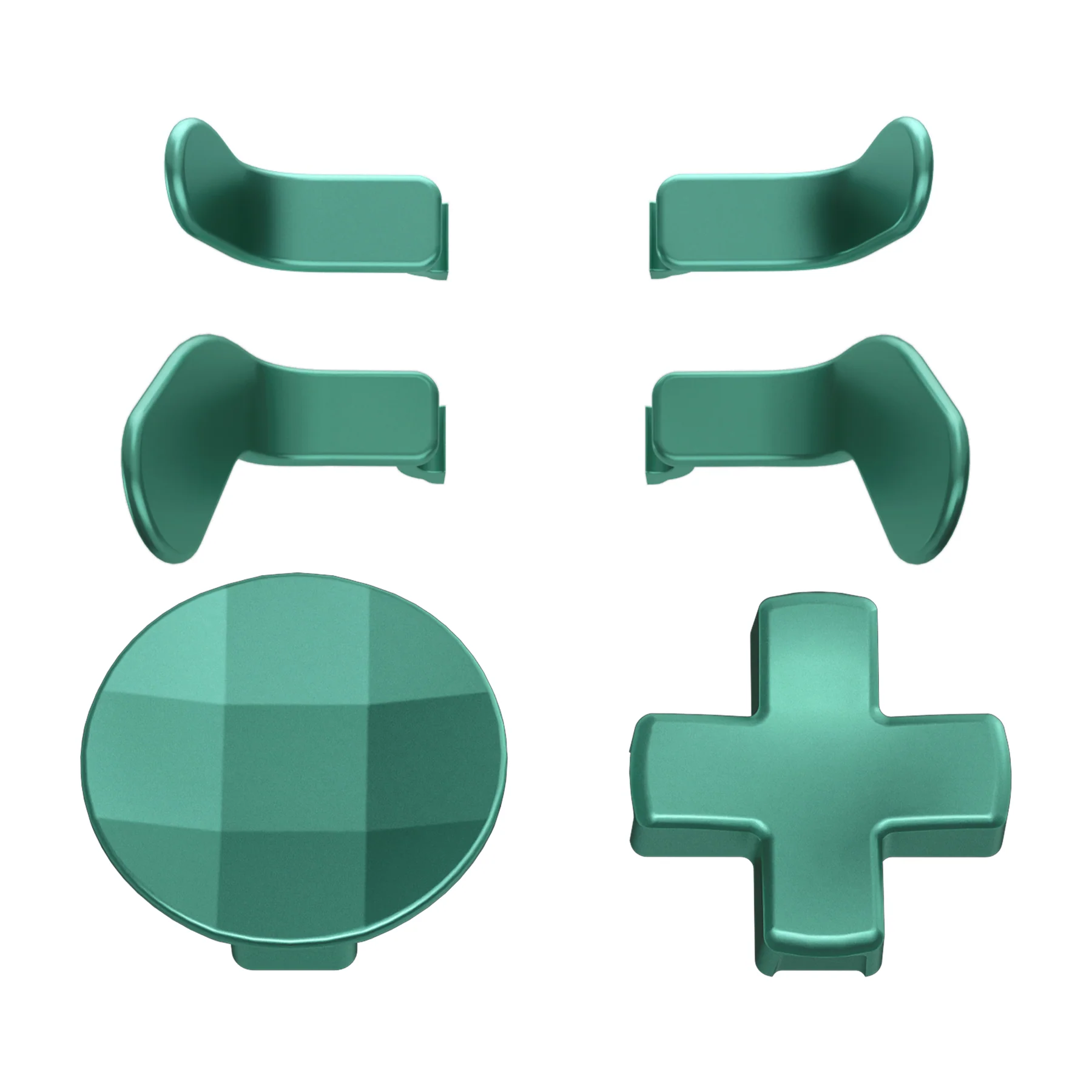 eXtremeRate 6 in 1 Replacement Metallic Magnetic Stainless Steel Back Paddles and D-Pads Kits for Xbox One Elite & Xbox Elite Series 2 & Elite 2 Core Controller - Aqua Green - Image 2