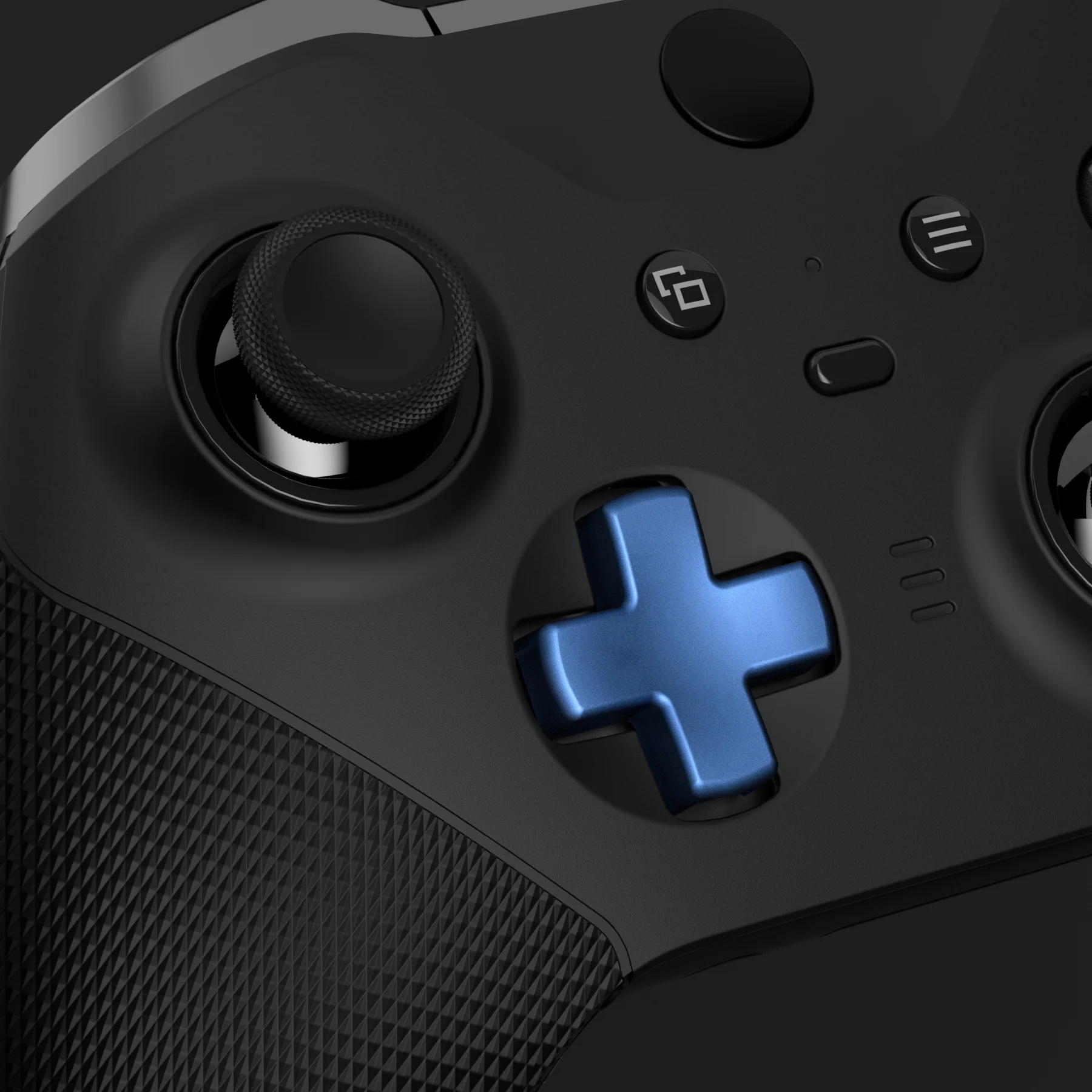 eXtremeRate 6 in 1 Replacement Metallic Magnetic Stainless Steel Back Paddles and D-Pads Kits for Xbox One Elite & Xbox Elite Series 2 & Elite 2 Core Controller - Neptune Blue - Image 4