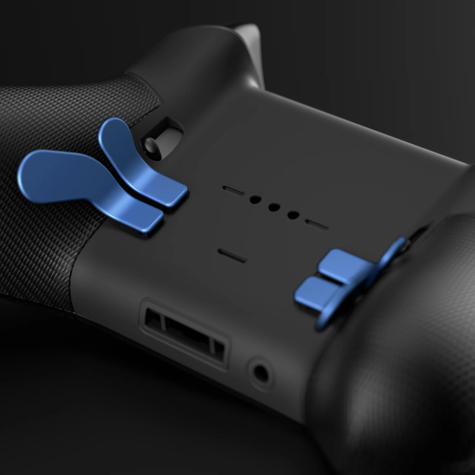 eXtremeRate 6 in 1 Replacement Metallic Magnetic Stainless Steel Back Paddles and D-Pads Kits for Xbox One Elite & Xbox Elite Series 2 & Elite 2 Core Controller - Neptune Blue - Image 7
