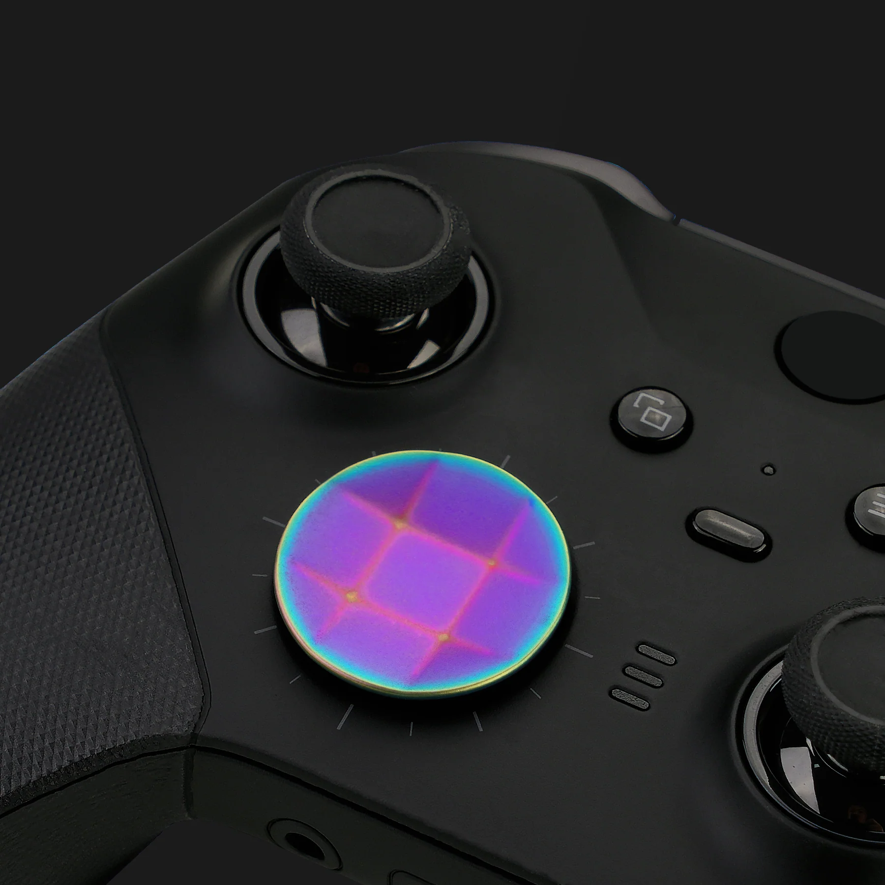 eXtremeRate 6 in 1 Replacement Metallic Magnetic Stainless Steel Back Paddles and D-Pads Kits for Xbox One Elite & Xbox Elite Series 2 & Elite 2 Core Controller - Rainbow Aura Blue & Purple - Image 5