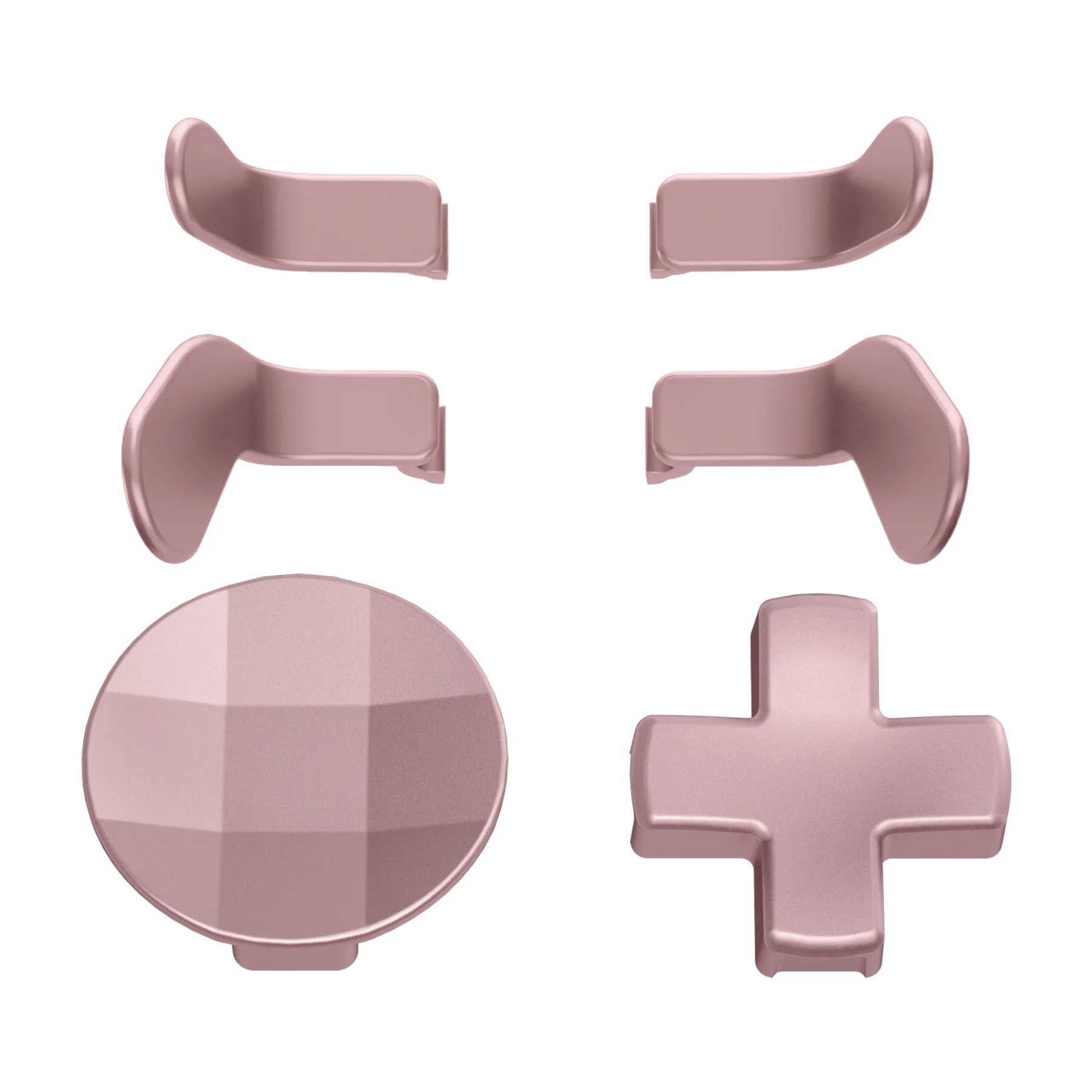 eXtremeRate 6 in 1 Replacement Metallic Magnetic Stainless Steel Back Paddles and D-Pads Kits for Xbox One Elite & Xbox Elite Series 2 & Elite 2 Core Controller - Rose Gold - Image 2