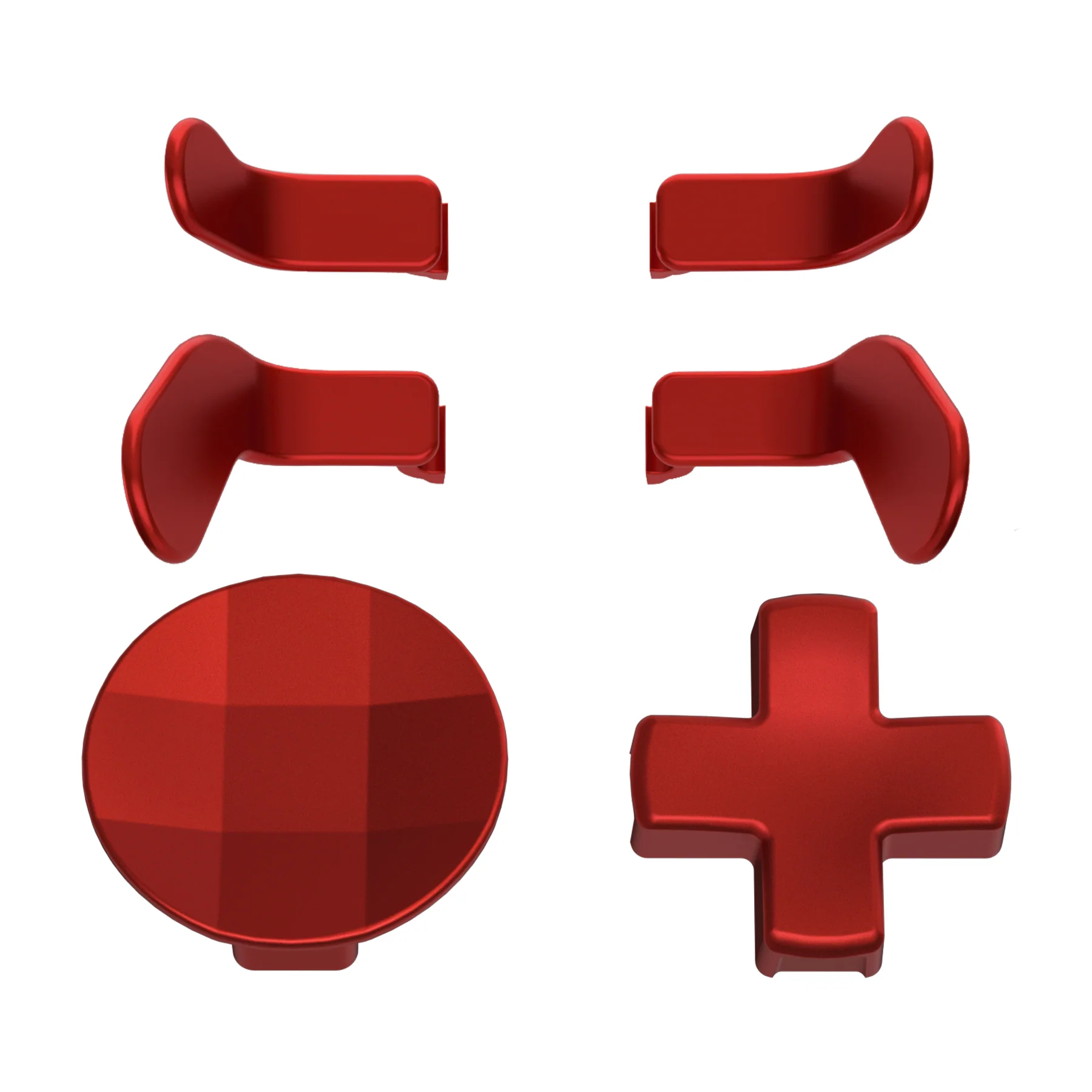 eXtremeRate 6 in 1 Replacement Metallic Magnetic Stainless Steel Back Paddles and D-Pads Kits for Xbox One Elite & Xbox Elite Series 2 & Elite 2 Core Controller - Scarlet Red - Image 2