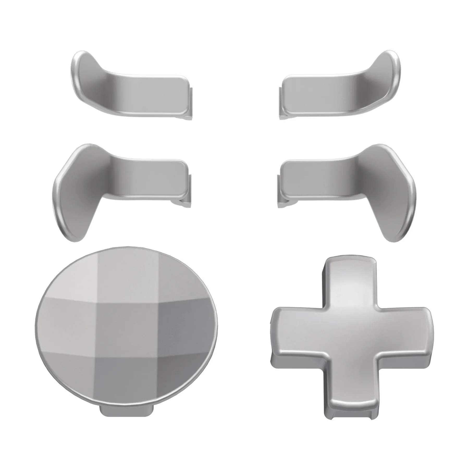 eXtremeRate 6 in 1 Replacement Metallic Magnetic Stainless Steel Back Paddles and D-Pads Kits for Xbox One Elite & Xbox Elite Series 2 & Elite 2 Core Controller - Silver - Image 2
