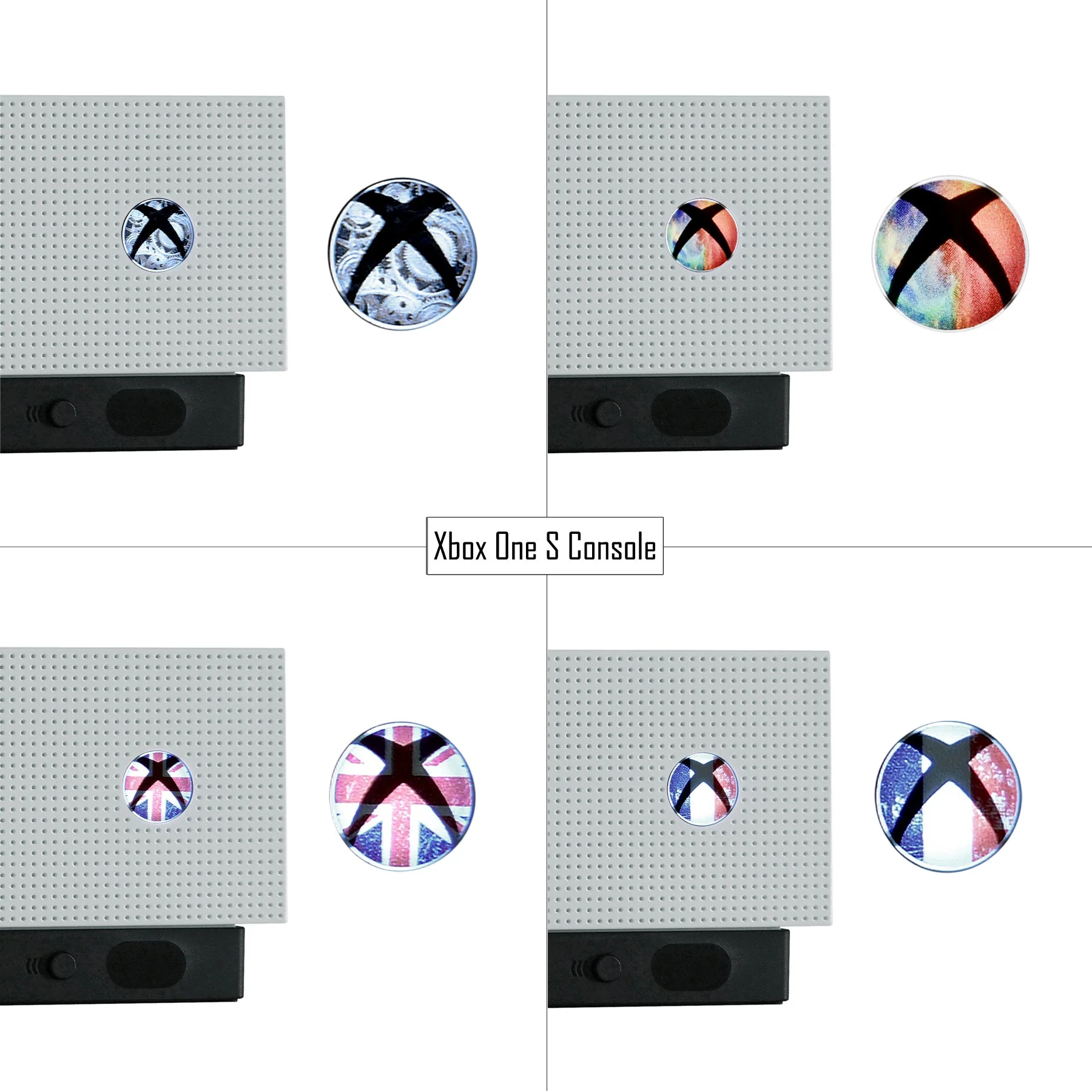 eXtremeRate Custom Home Button Power Switch Stickers Skin Cover for Xbox Series X/S & Xbox One X/S & Xbox One Console Kinect and Xbox One Elite & Xbox One S & Xbox One Controllers - 60pcs - Image 2
