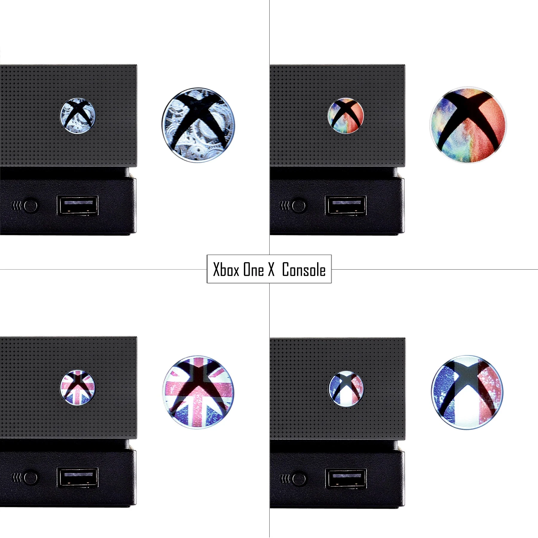 eXtremeRate Custom Home Button Power Switch Stickers Skin Cover for Xbox Series X/S & Xbox One X/S & Xbox One Console Kinect and Xbox One Elite & Xbox One S & Xbox One Controllers - 60pcs - Image 5