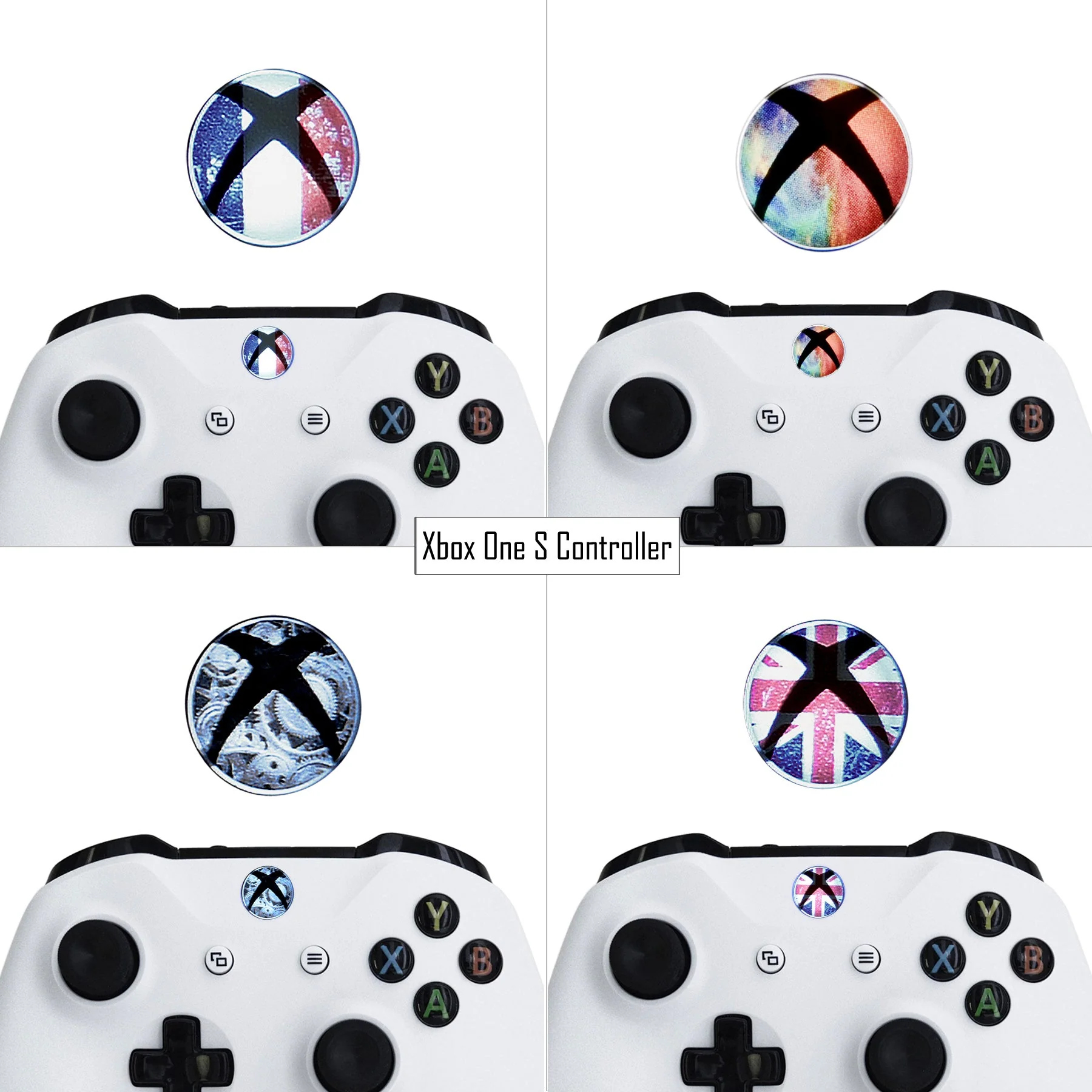 eXtremeRate Custom Home Button Power Switch Stickers Skin Cover for Xbox Series X/S & Xbox One X/S & Xbox One Console Kinect and Xbox One Elite & Xbox One S & Xbox One Controllers - 60pcs - Image 6