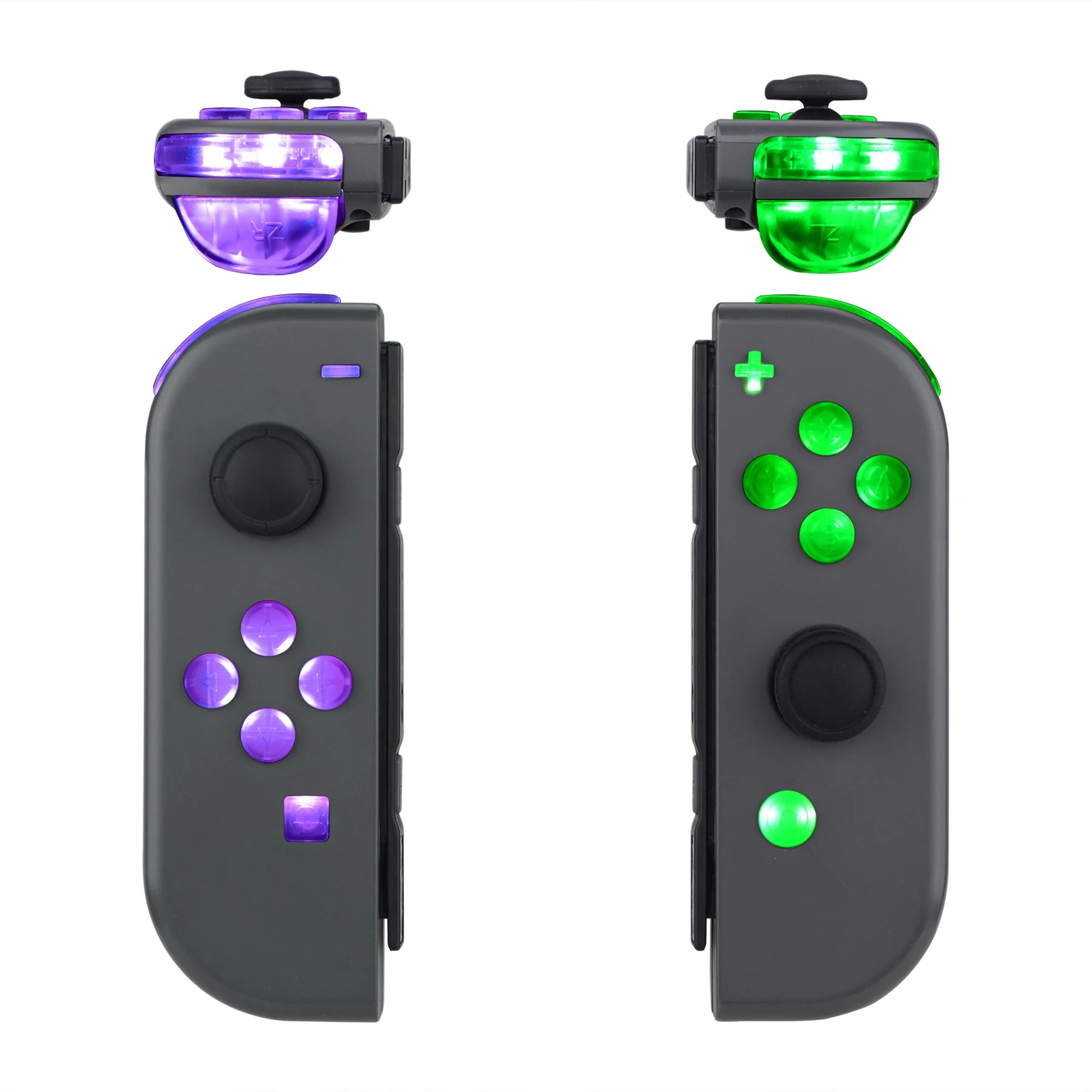 eXtremeRate Multi-Colors Luminated Buttons DFS LED Kit for NS Switch  & Switch OLED Model Joycon - Clear - Image 2
